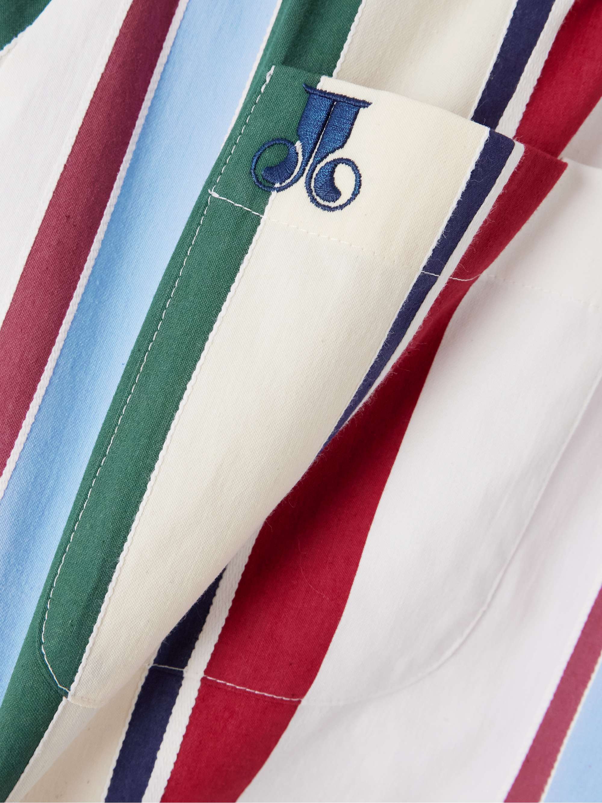Striped cotton-blend poplin shorts view
