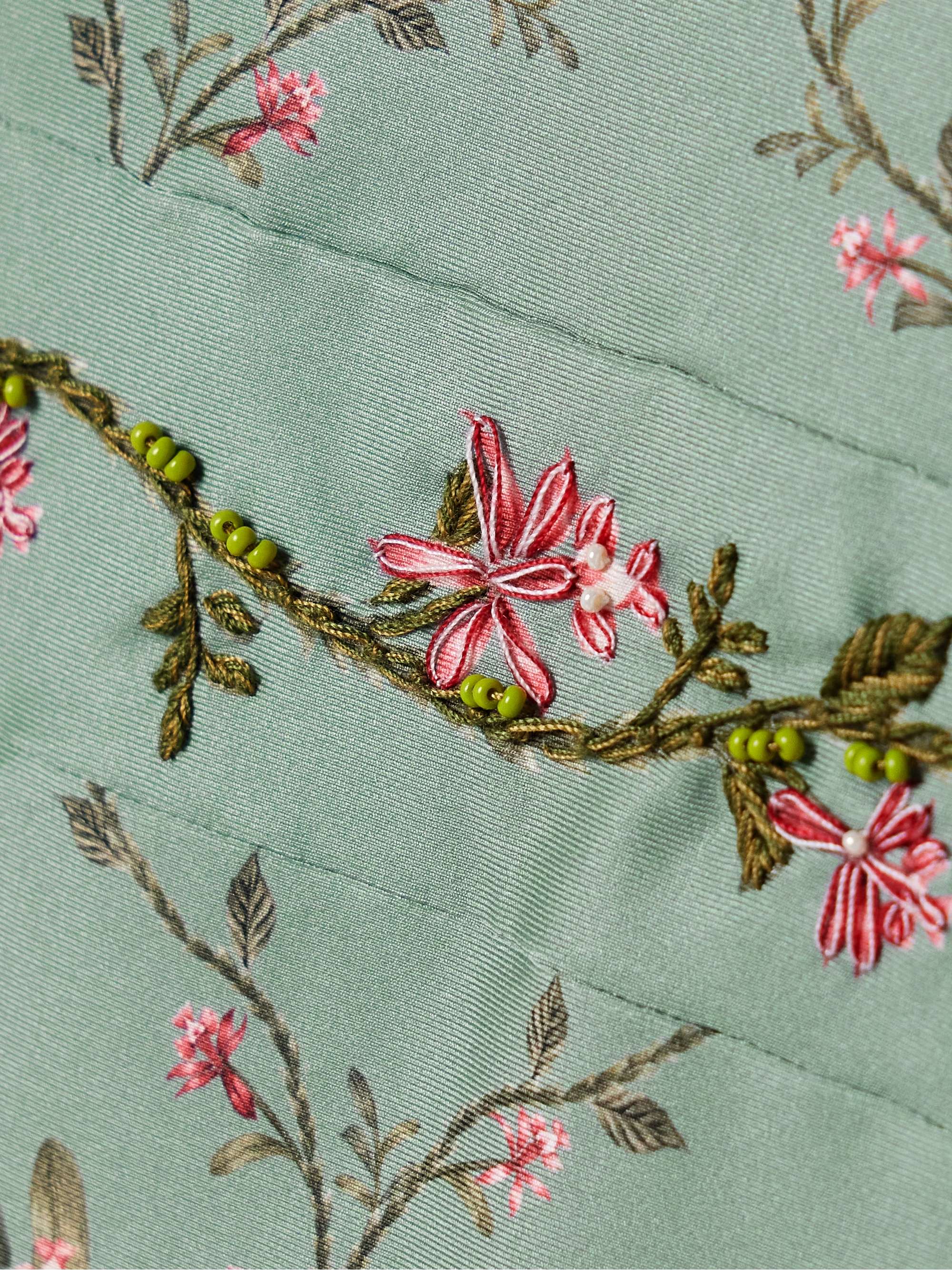 Ilusión Orquidea strapless embroidered floral-print recycled swimsuit view