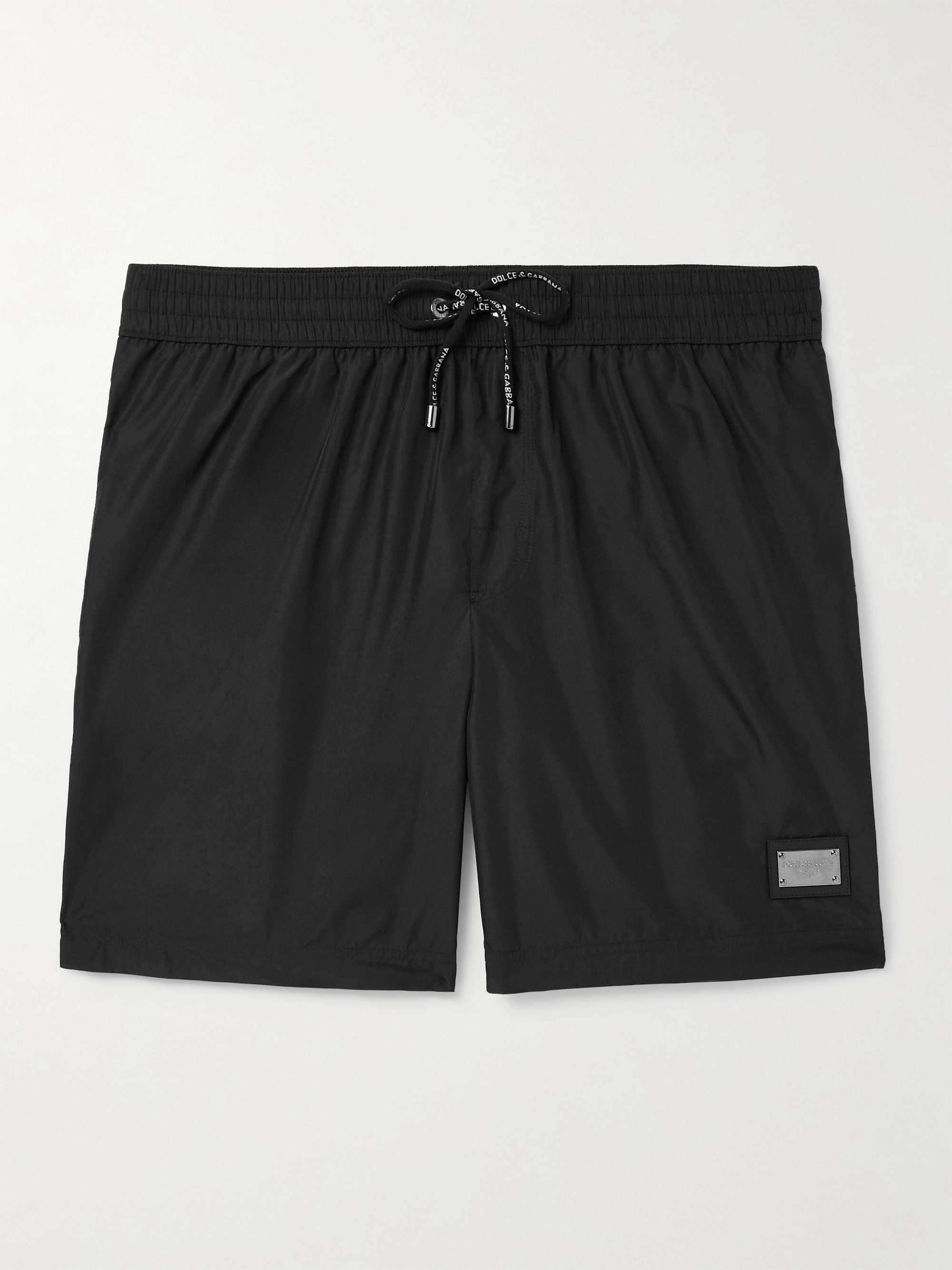 Straight-Leg Mid-Length Logo-Appliquèd Swim Shorts view