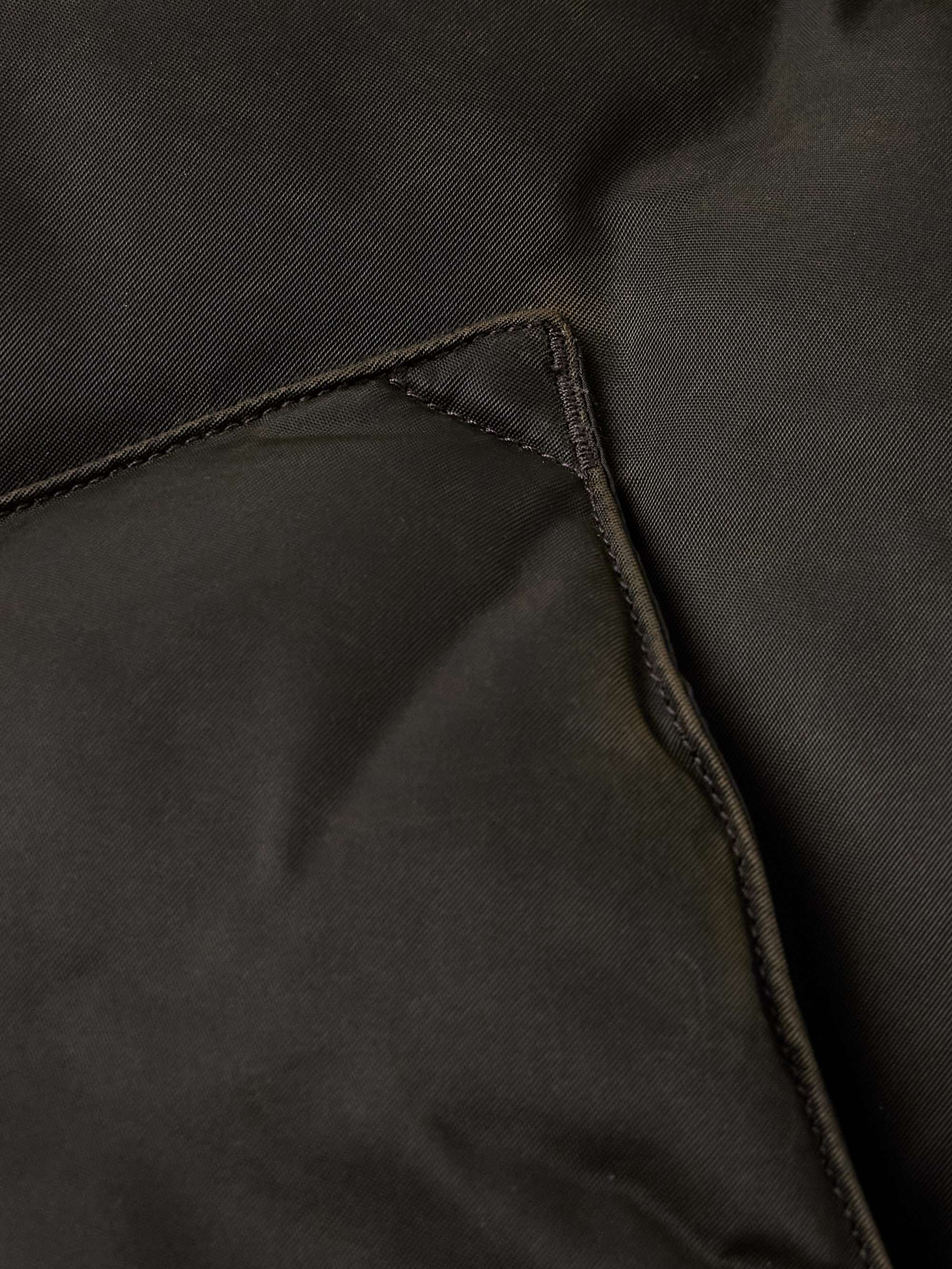Surrey Leather and Shearling-Trimmed Padded Quilted Recycled-Shell Coat view