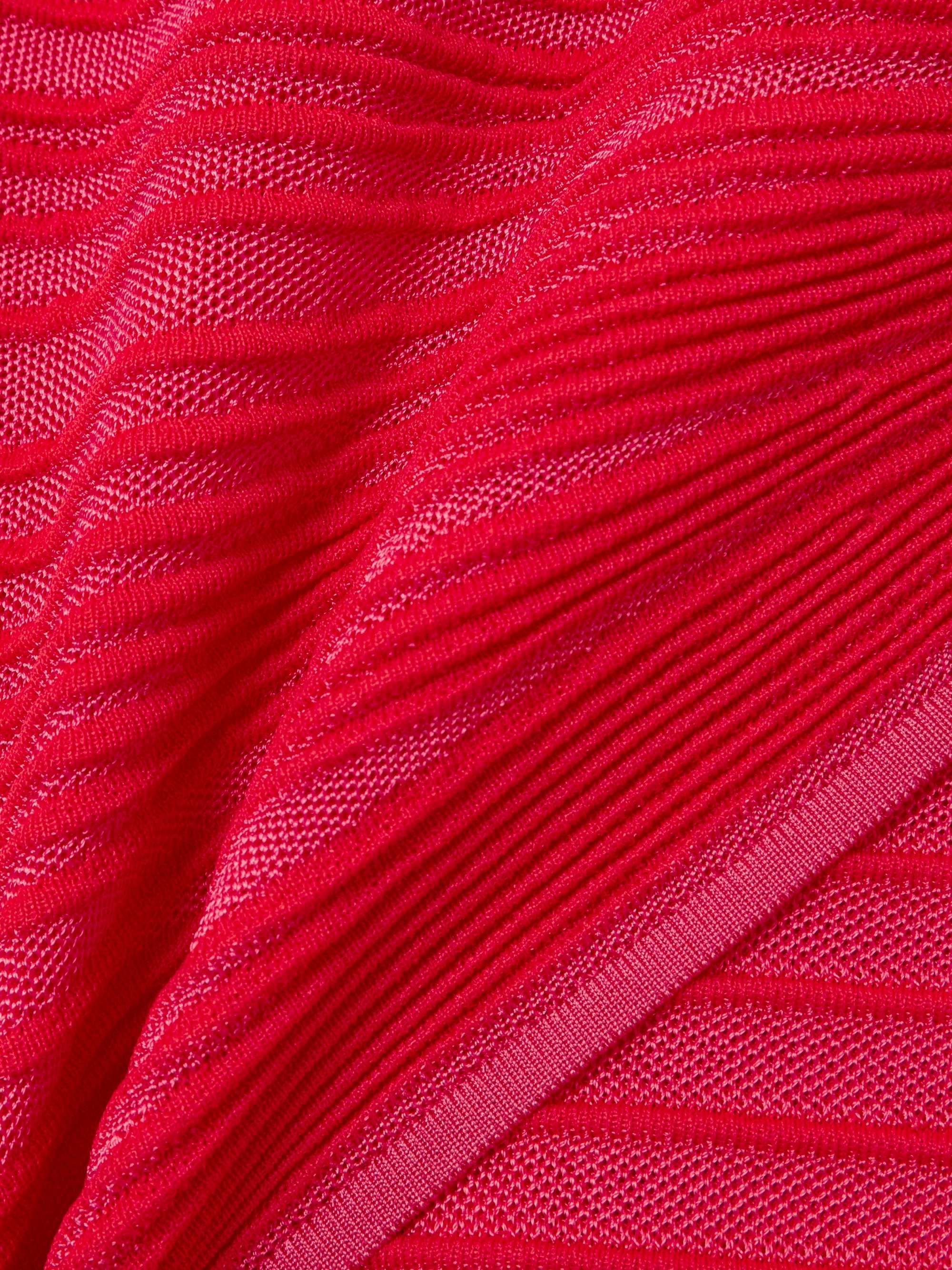 Wrap-effect ribbed-knit mini dress view