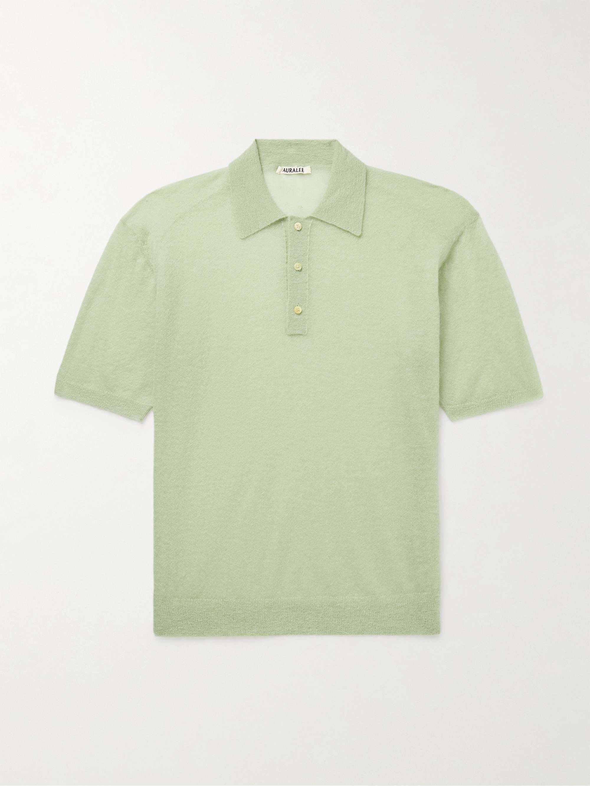 Mohair and Nylon-Blend Polo Shirt view