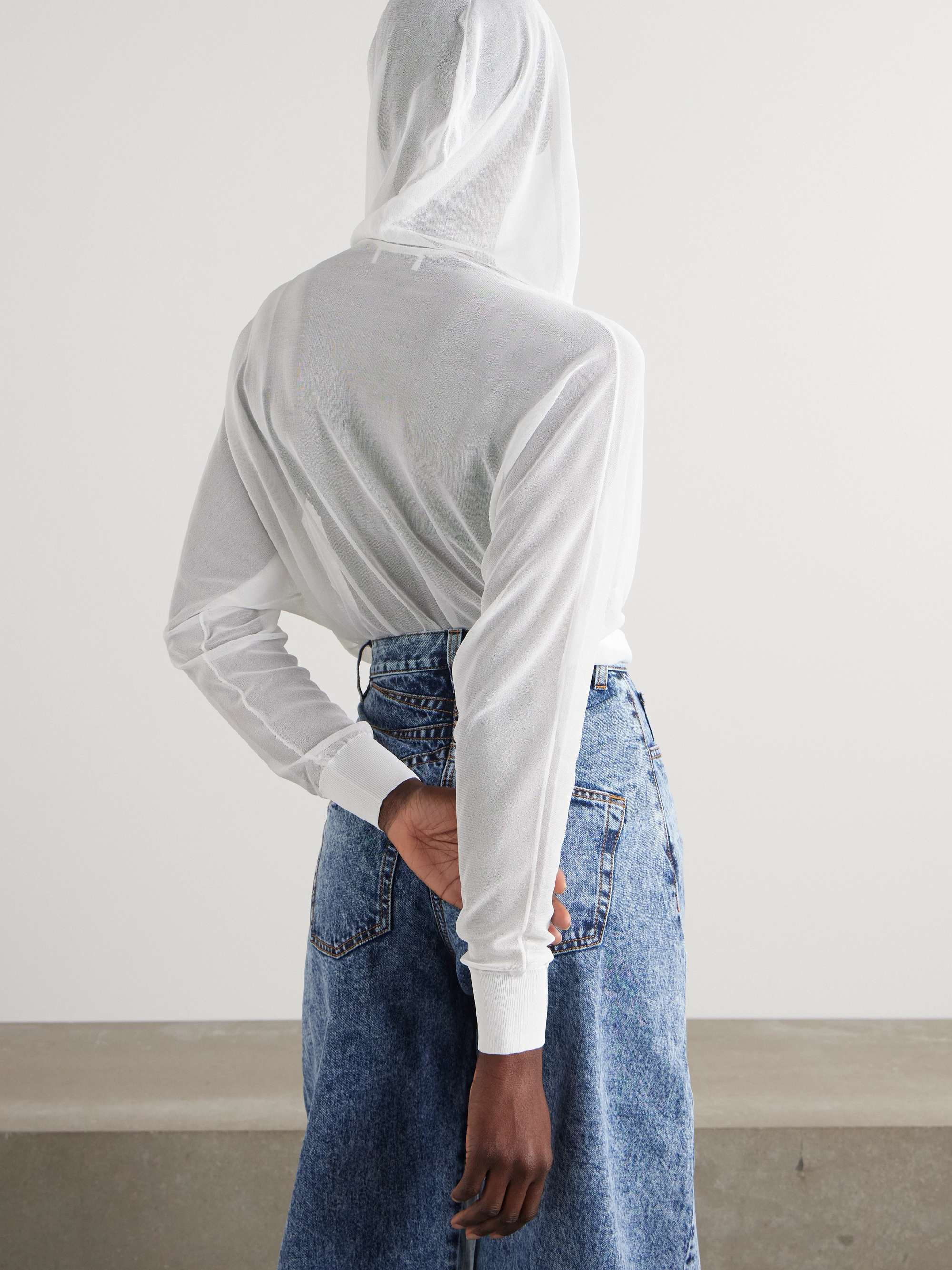 Hooded jersey bodysuit view