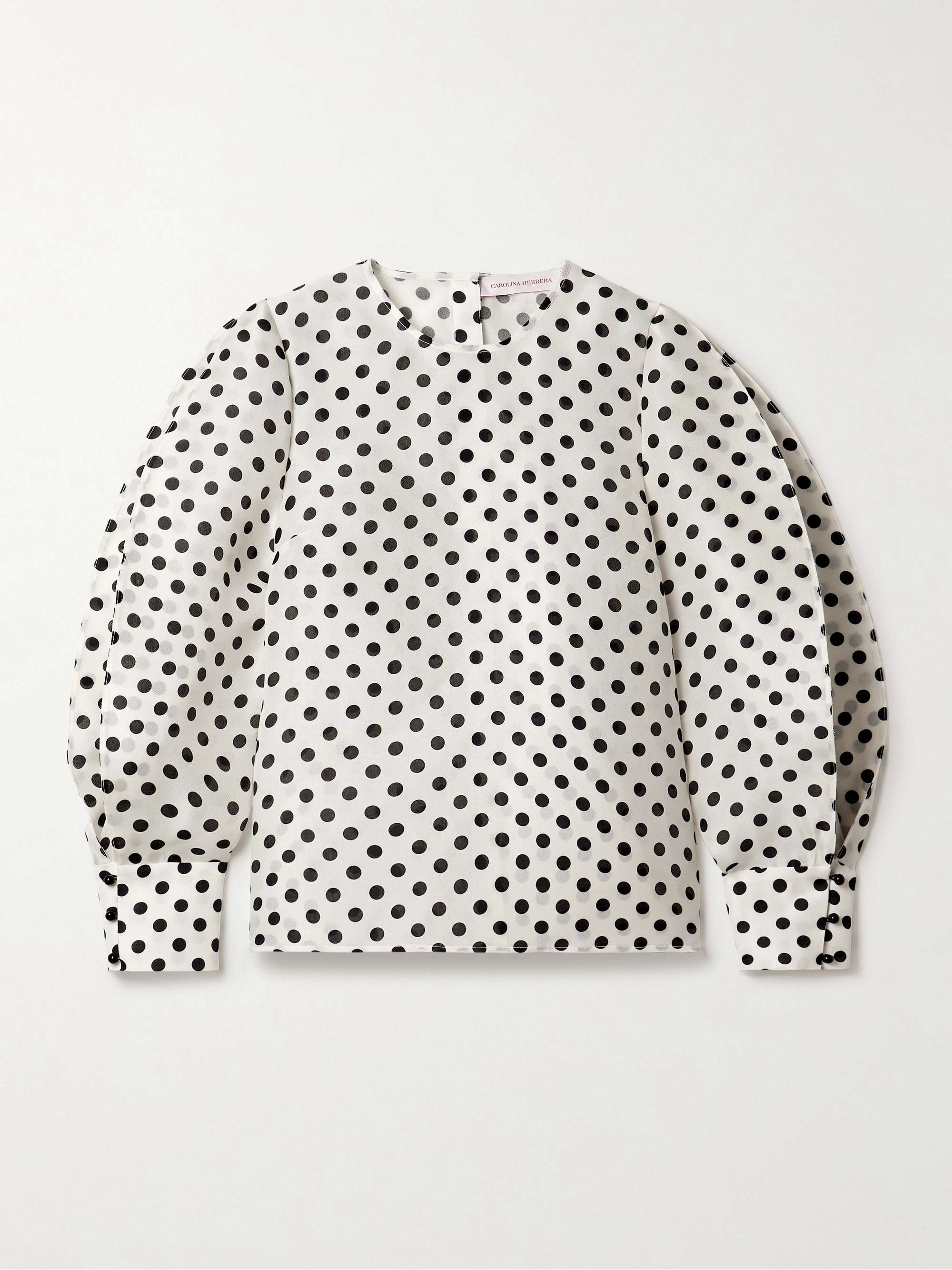 Polka-dot silk-gazar blouse view