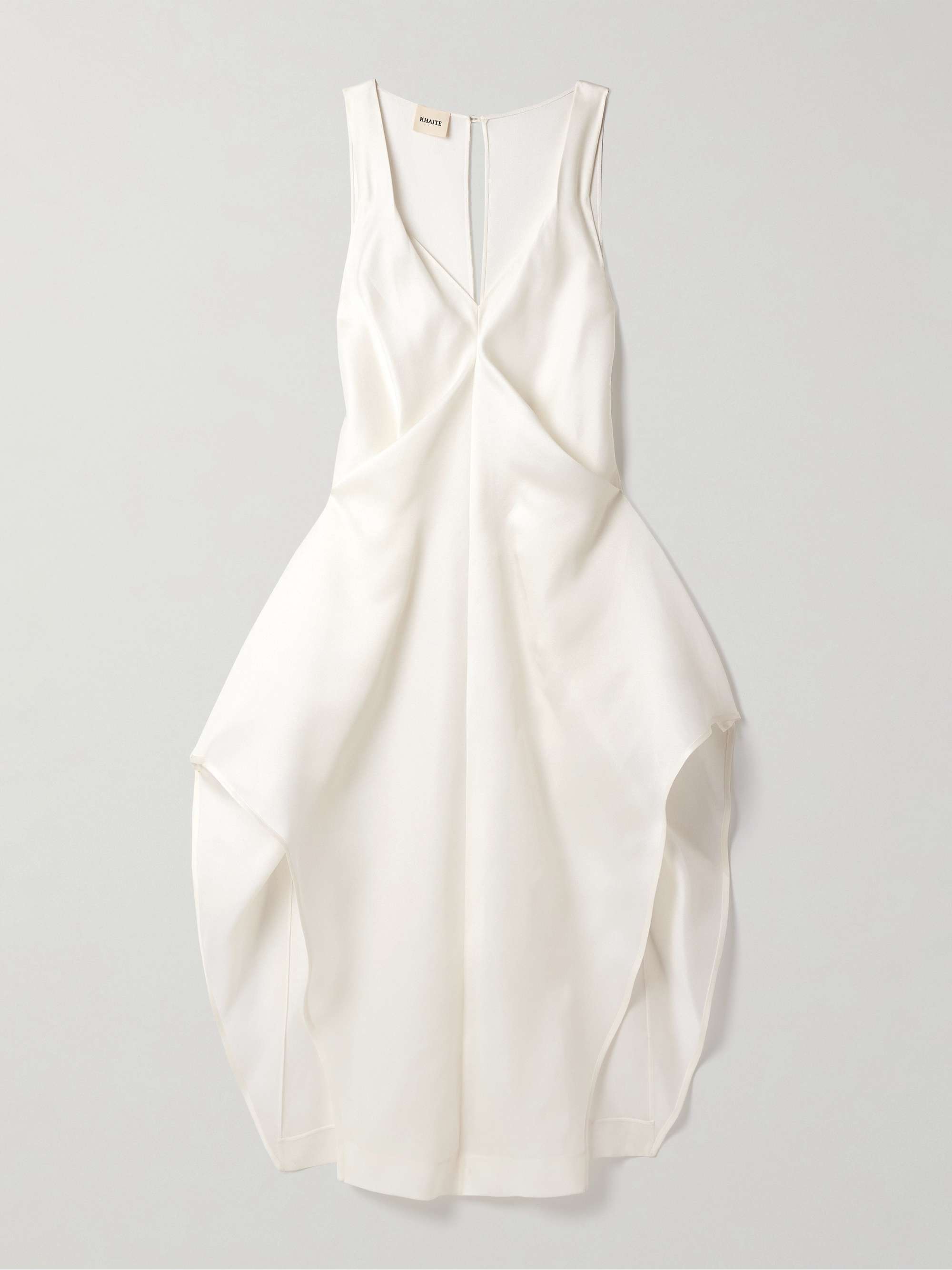 Kenith draped cotton-taffeta gown view