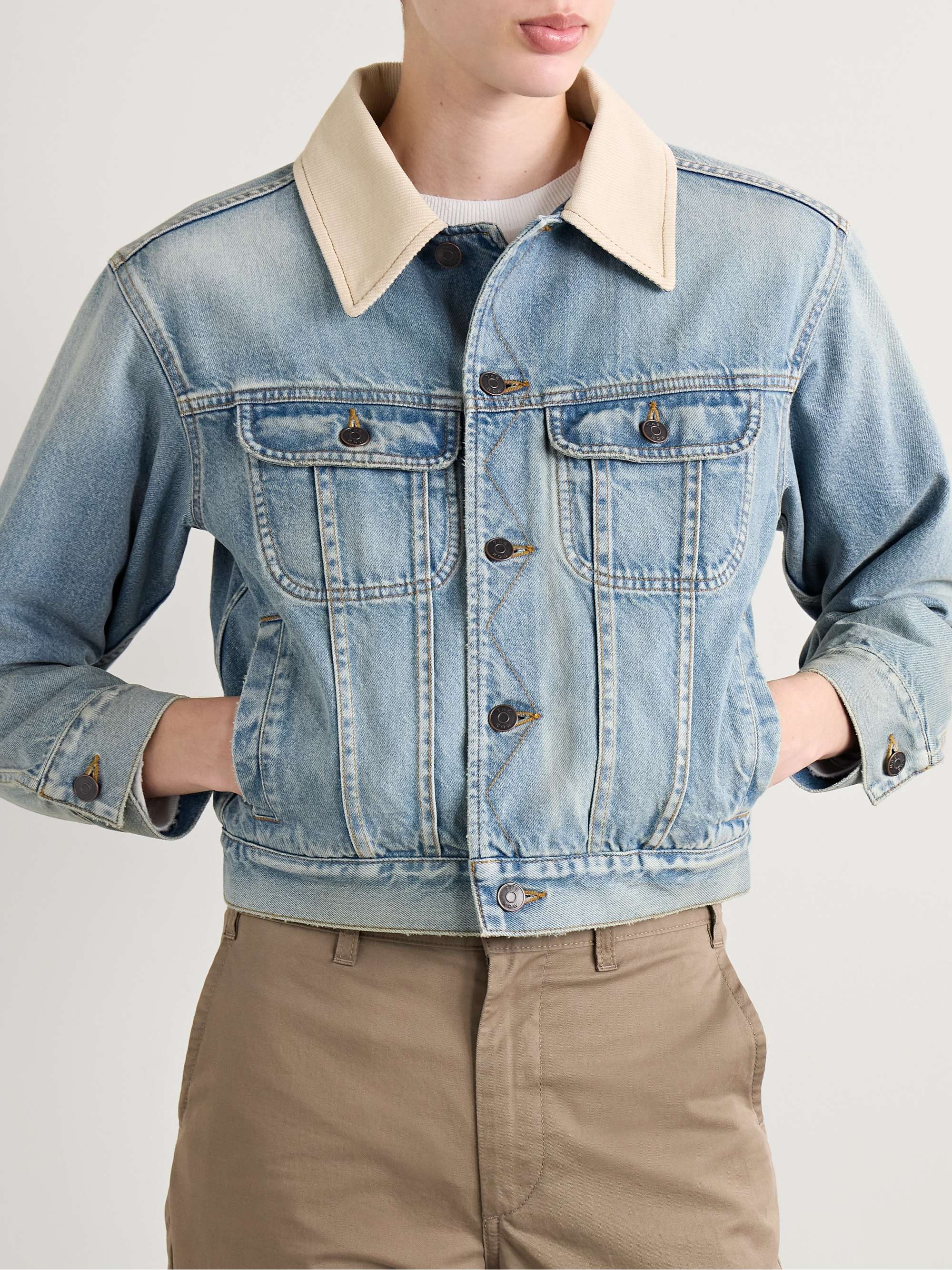 Joras twill-trimmed denim jacket view