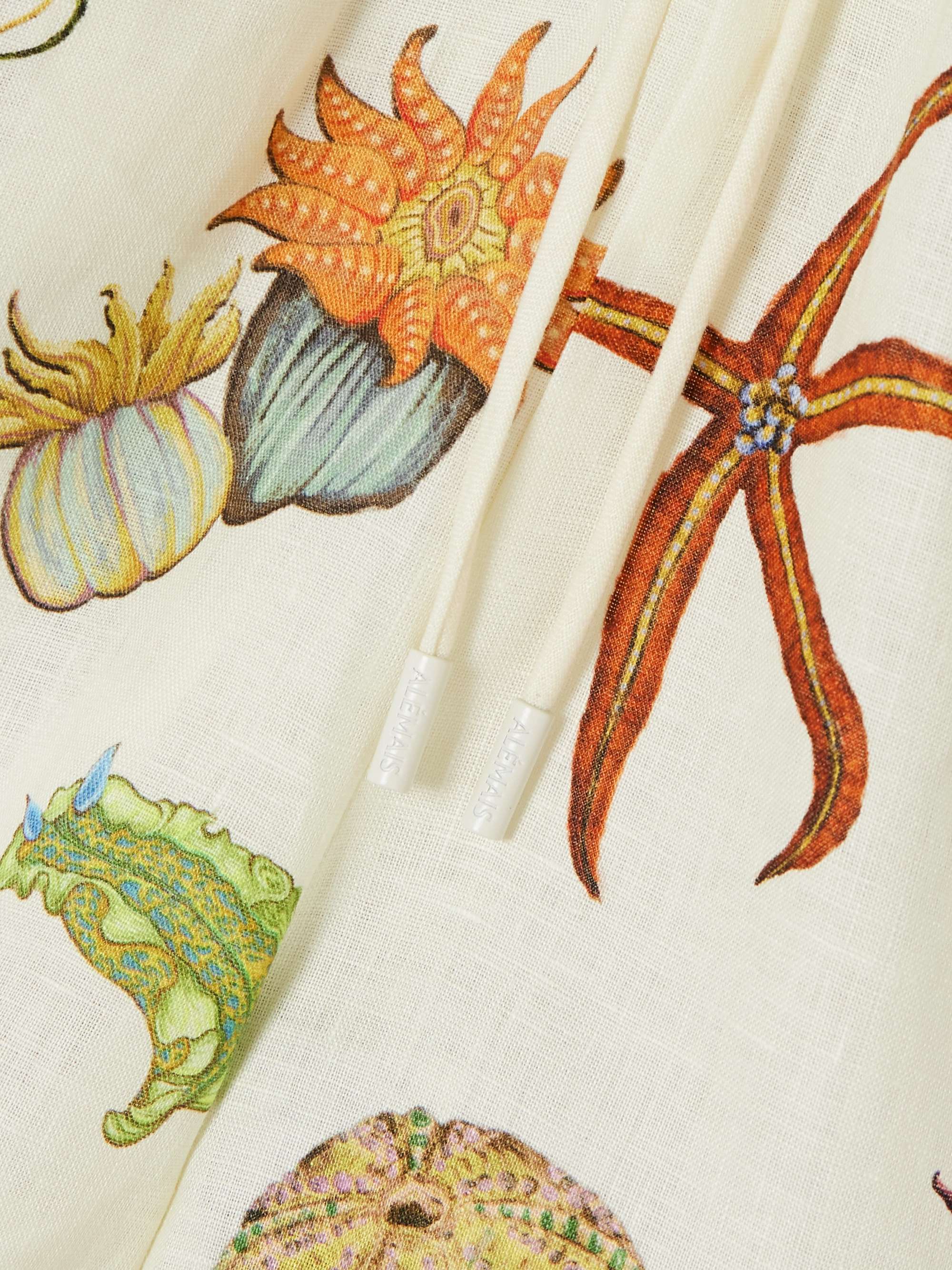 + Sam Pauletto Sea printed linen shorts view