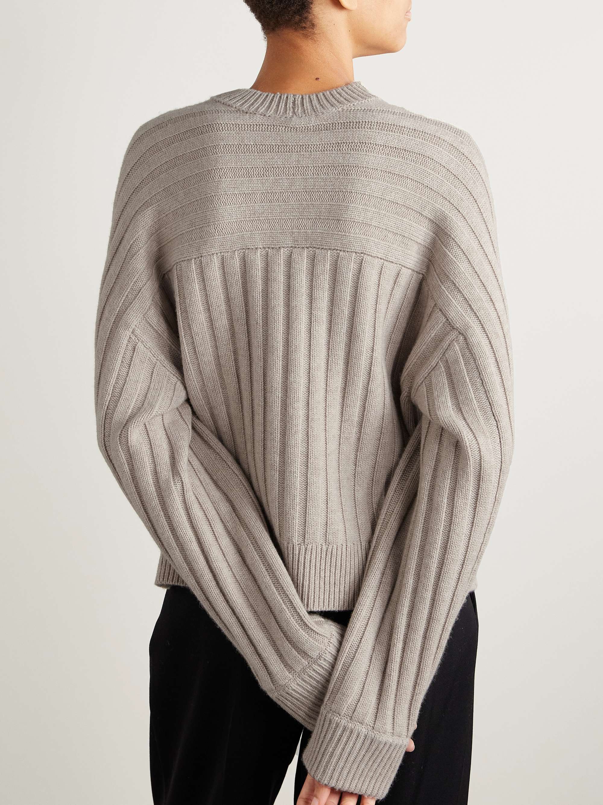 Delta ribbed wool and cashmere-blend sweater view
