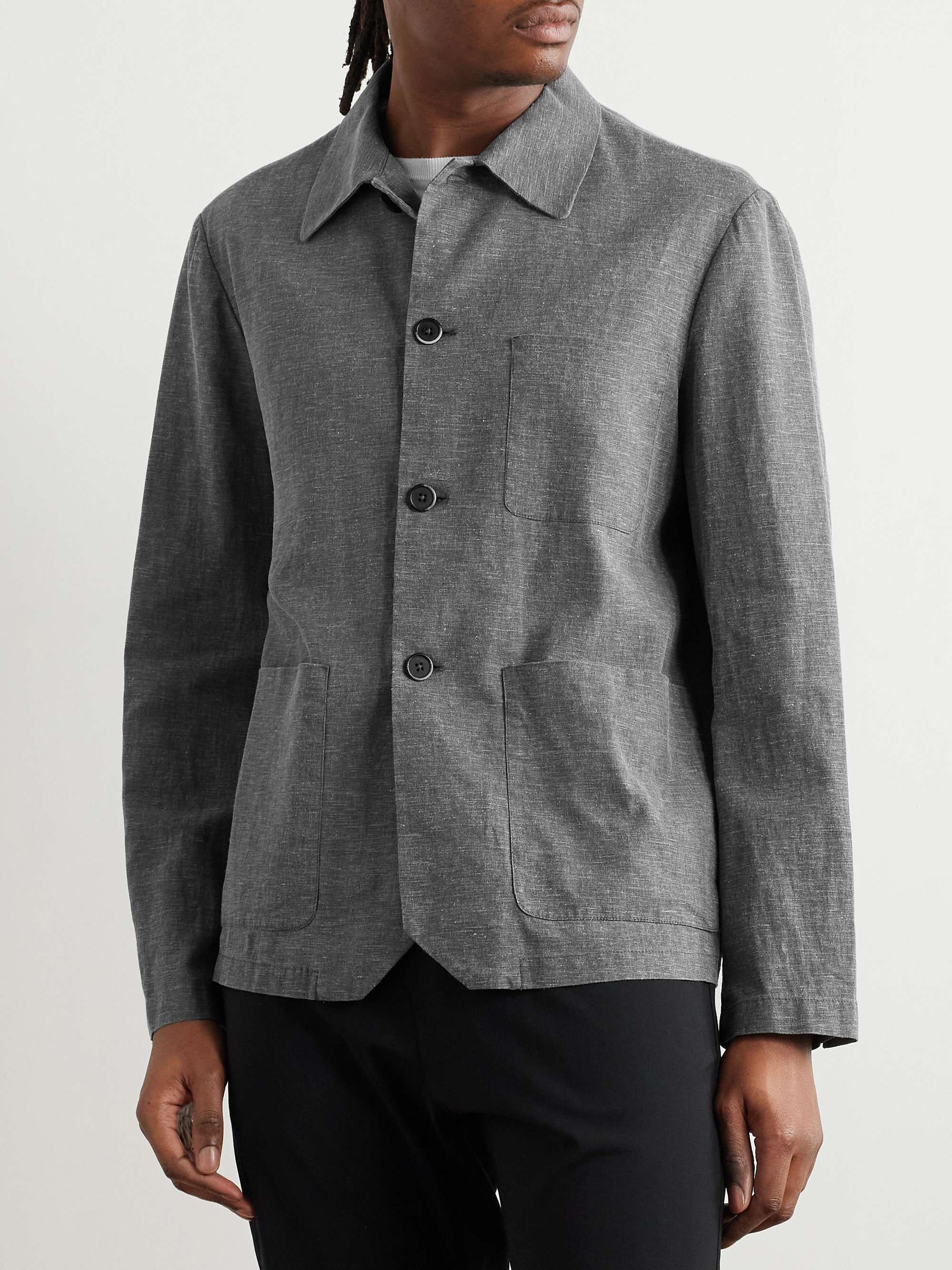 Visal Linen-Blend Overshirt view