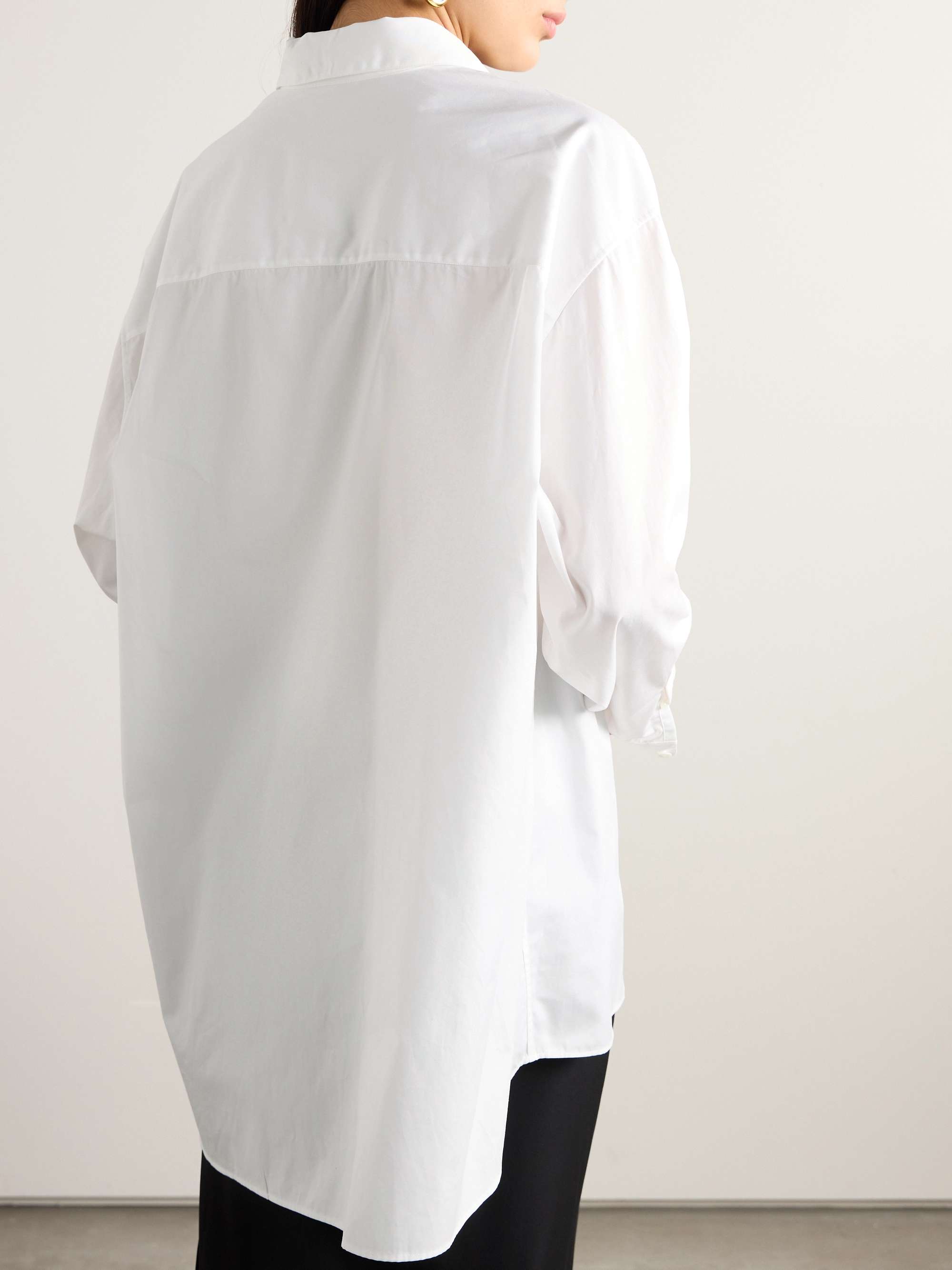 Essentials Luka oversized cotton-poplin shirt view