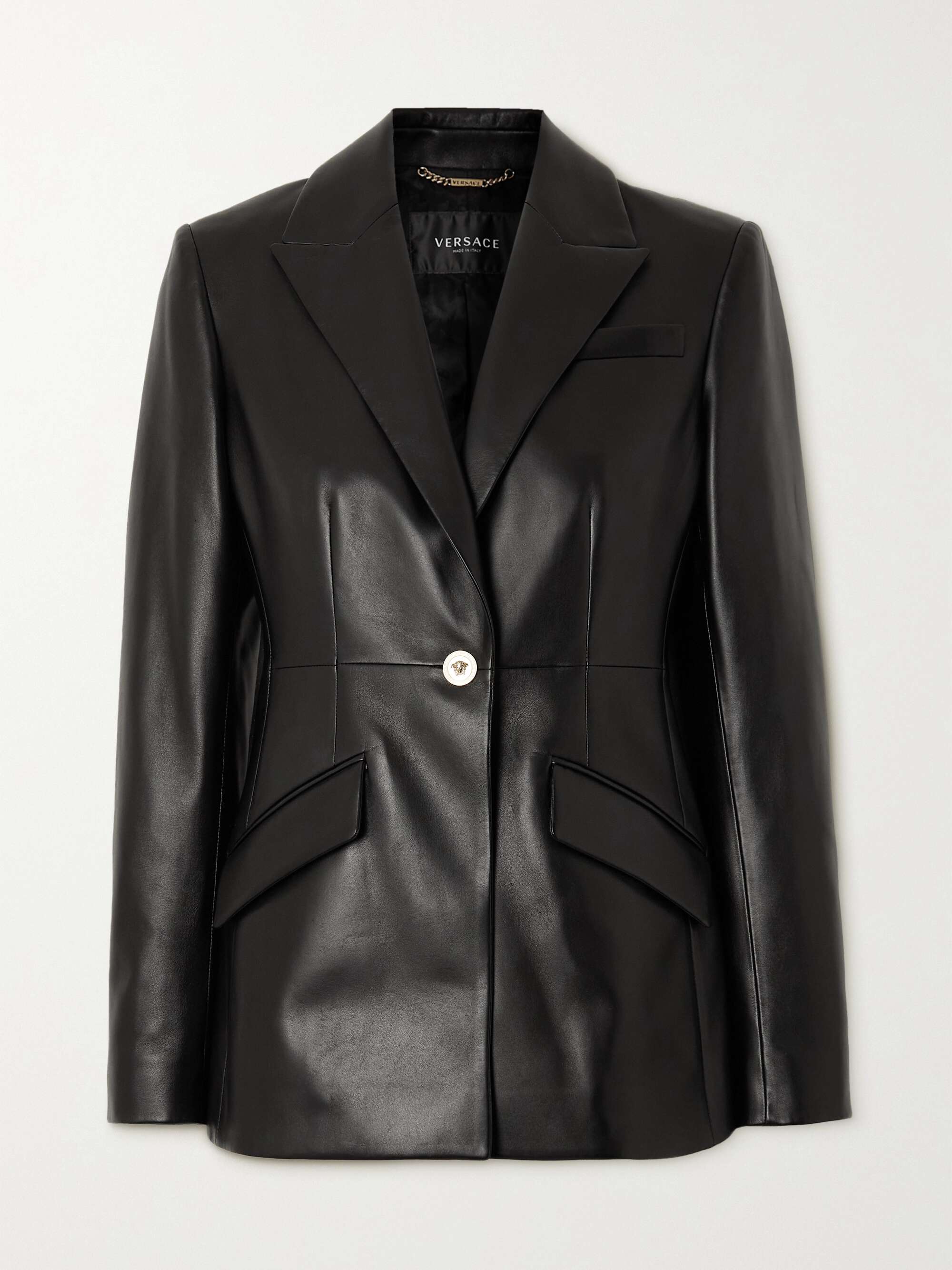 Icons leather blazer view