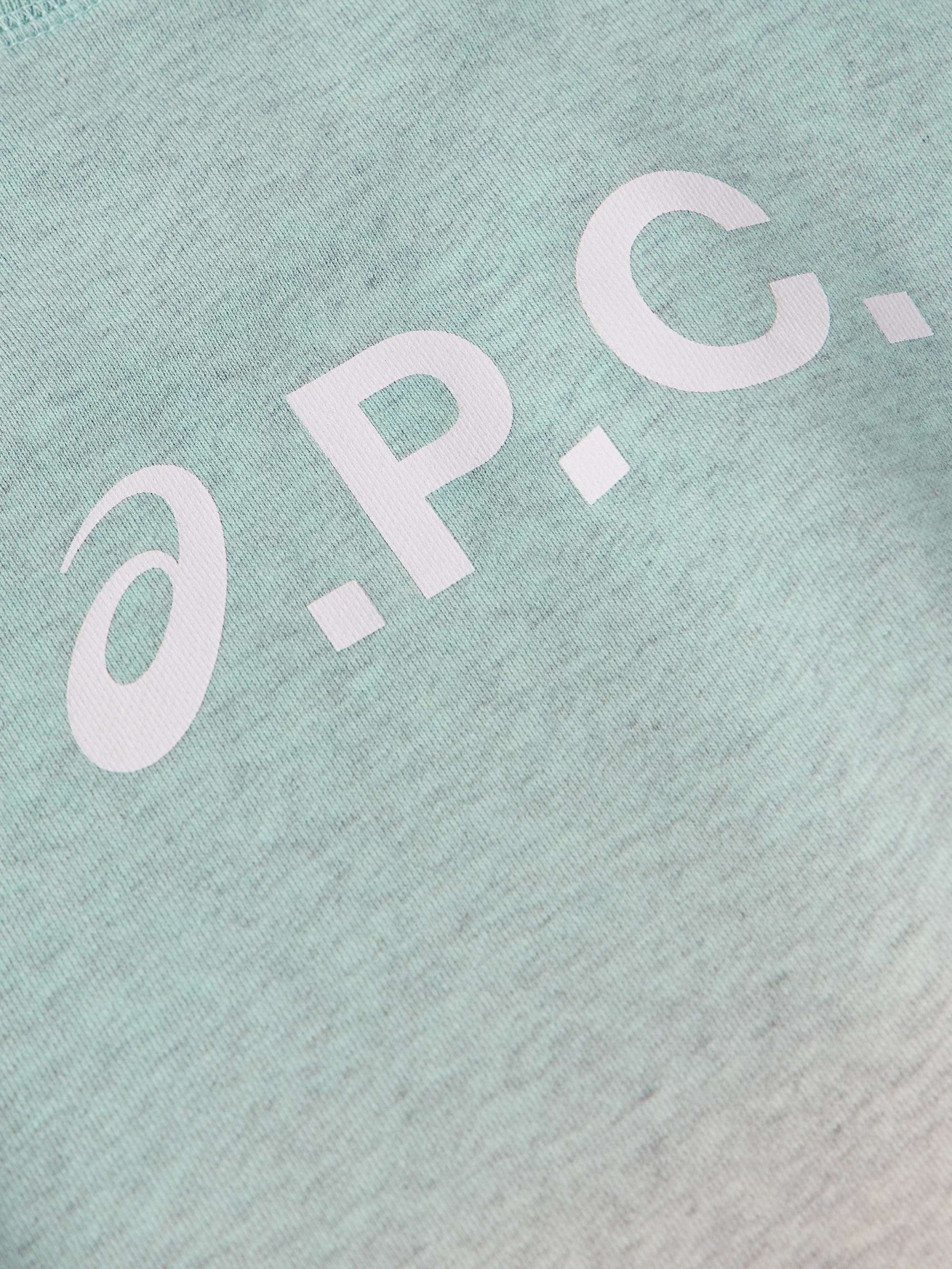 + ASICS Logo-Print Dip-Dyed Organic Cotton-Jersey Sweatshirt view