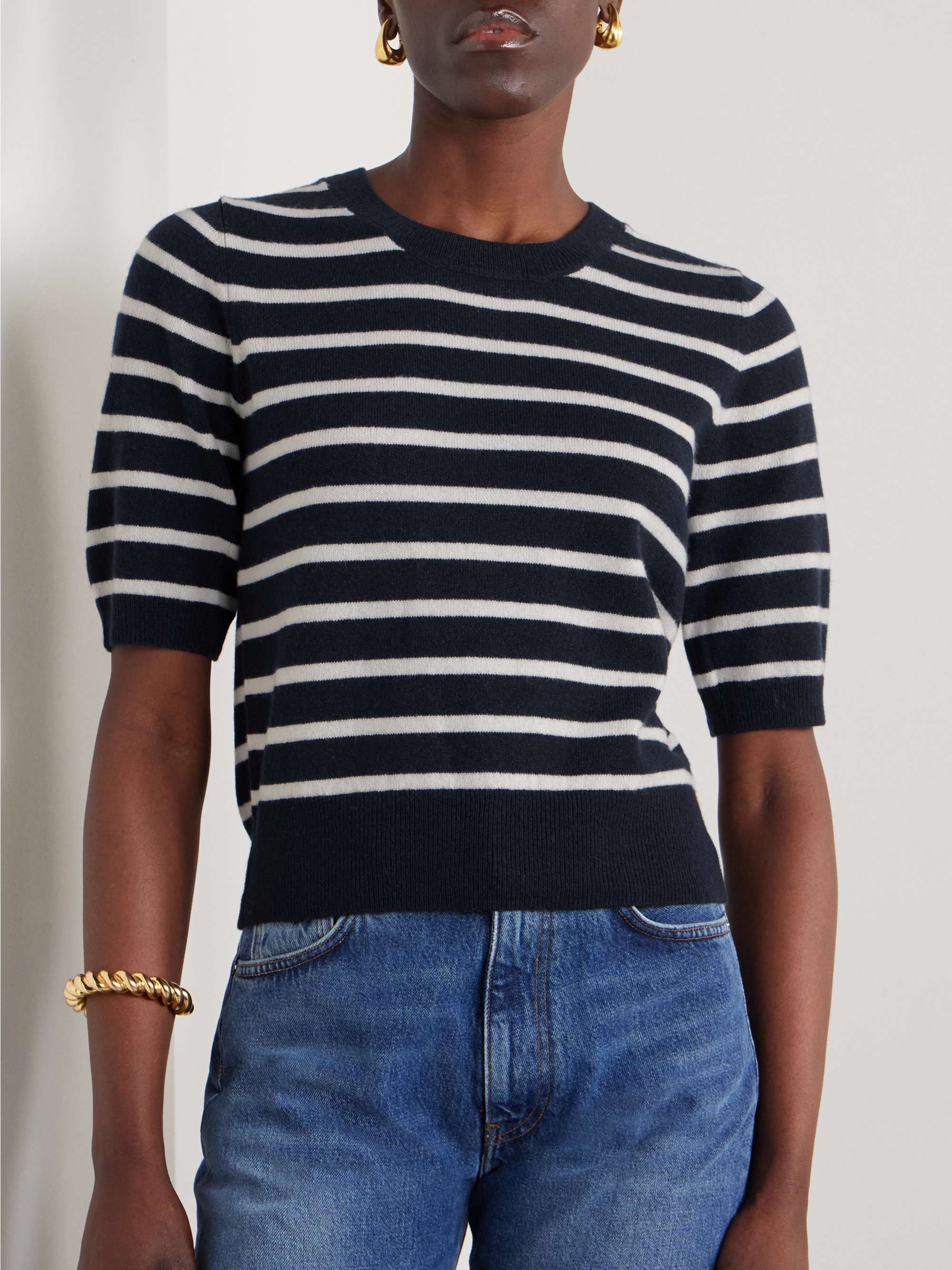 Shana striped cashmere sweater view