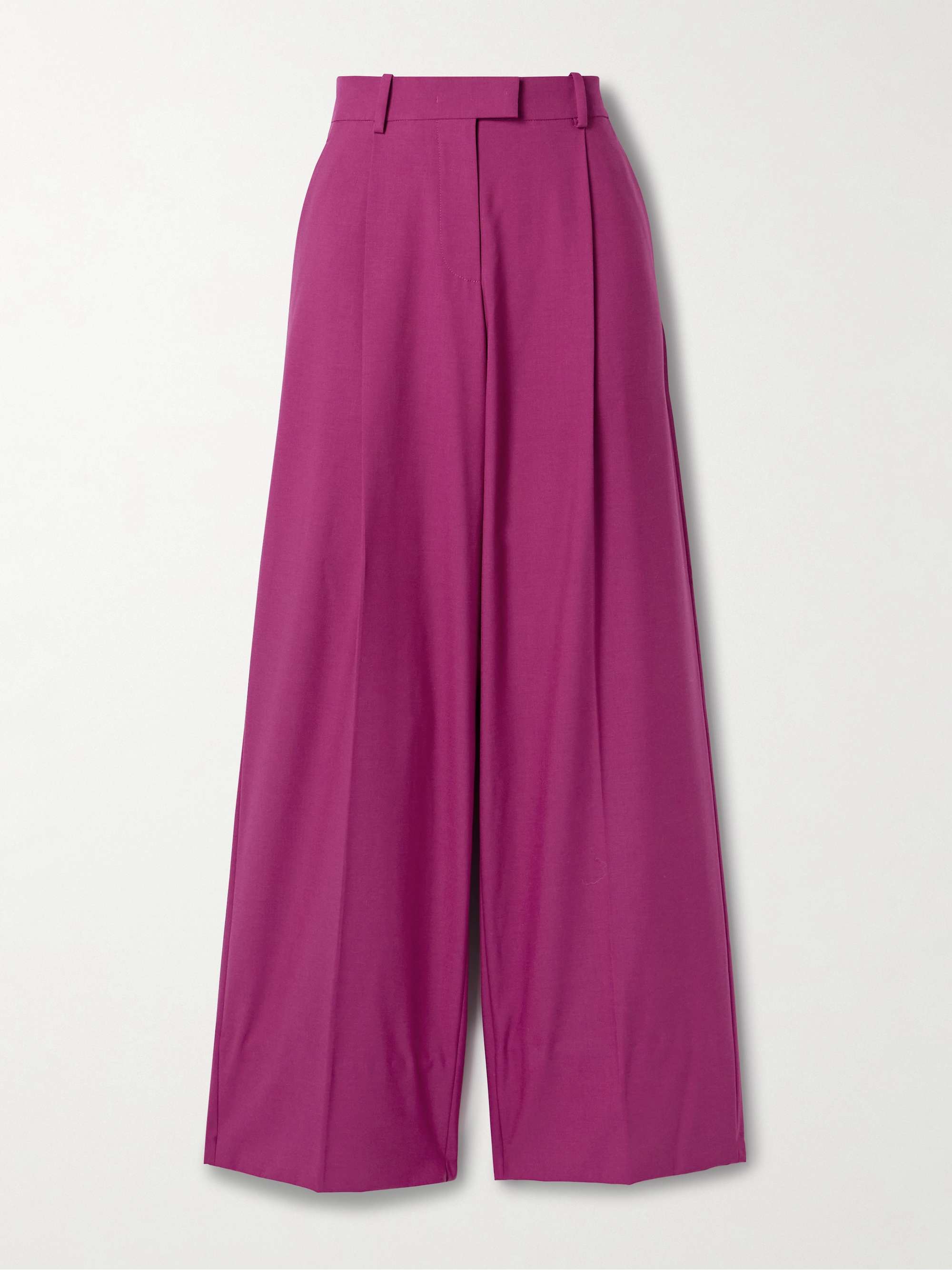 Wool-blend wide-leg pants view