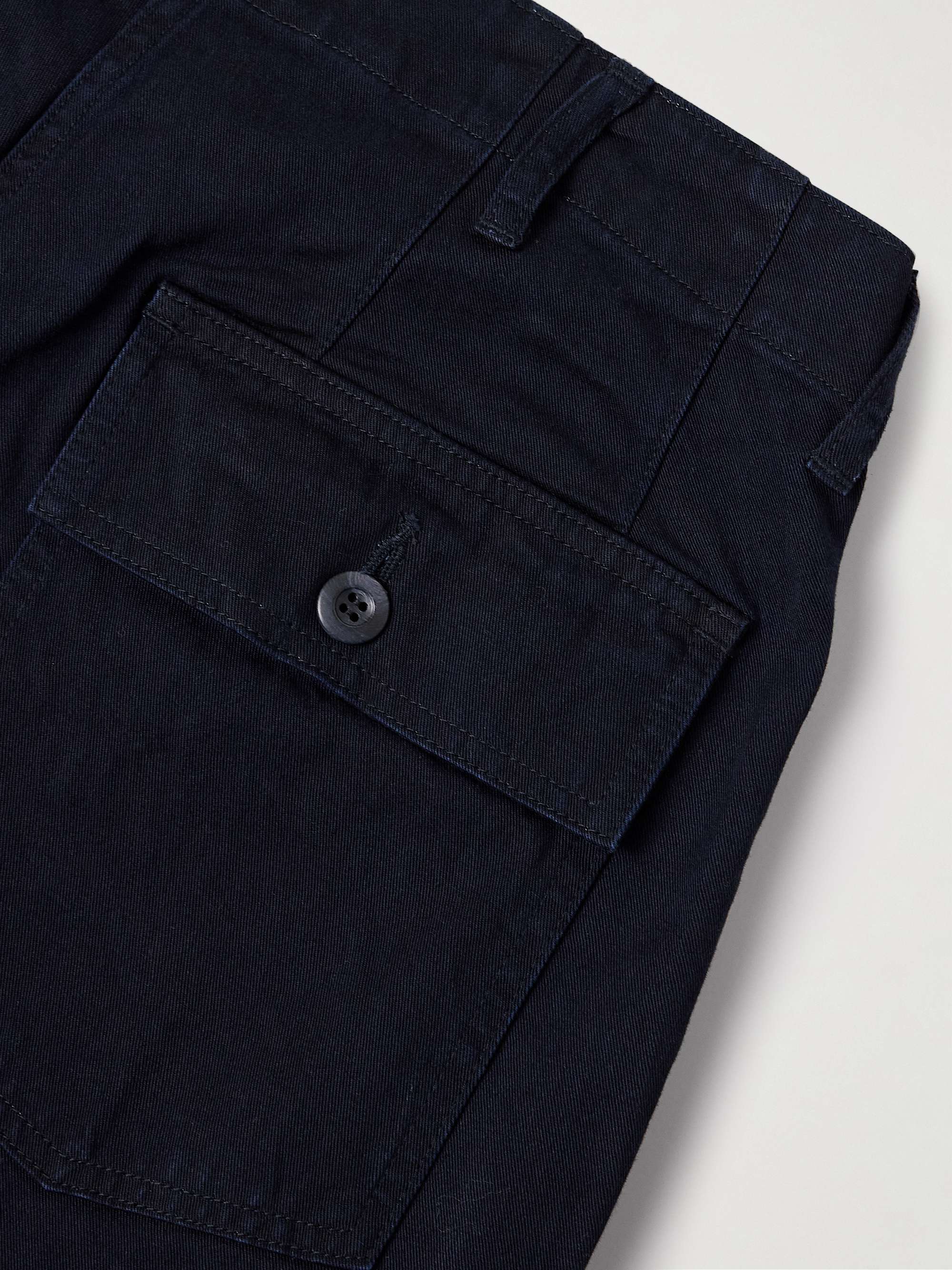 Straight-Leg Indigo-Dyed TENCEL™ Lyocell-Blend Twill Trousers view