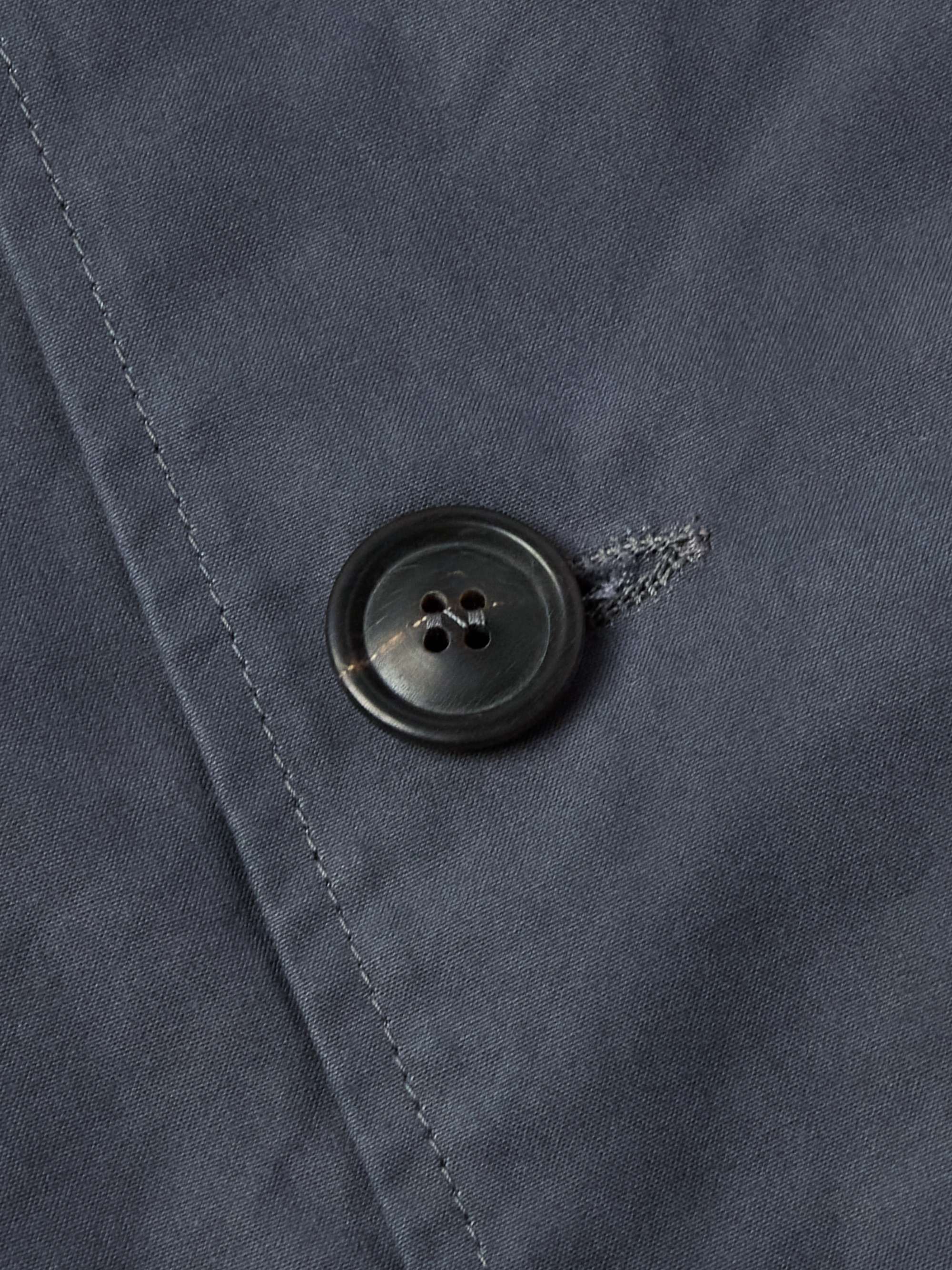 Belted Waxed Cotton-Canvas Trench Coat view