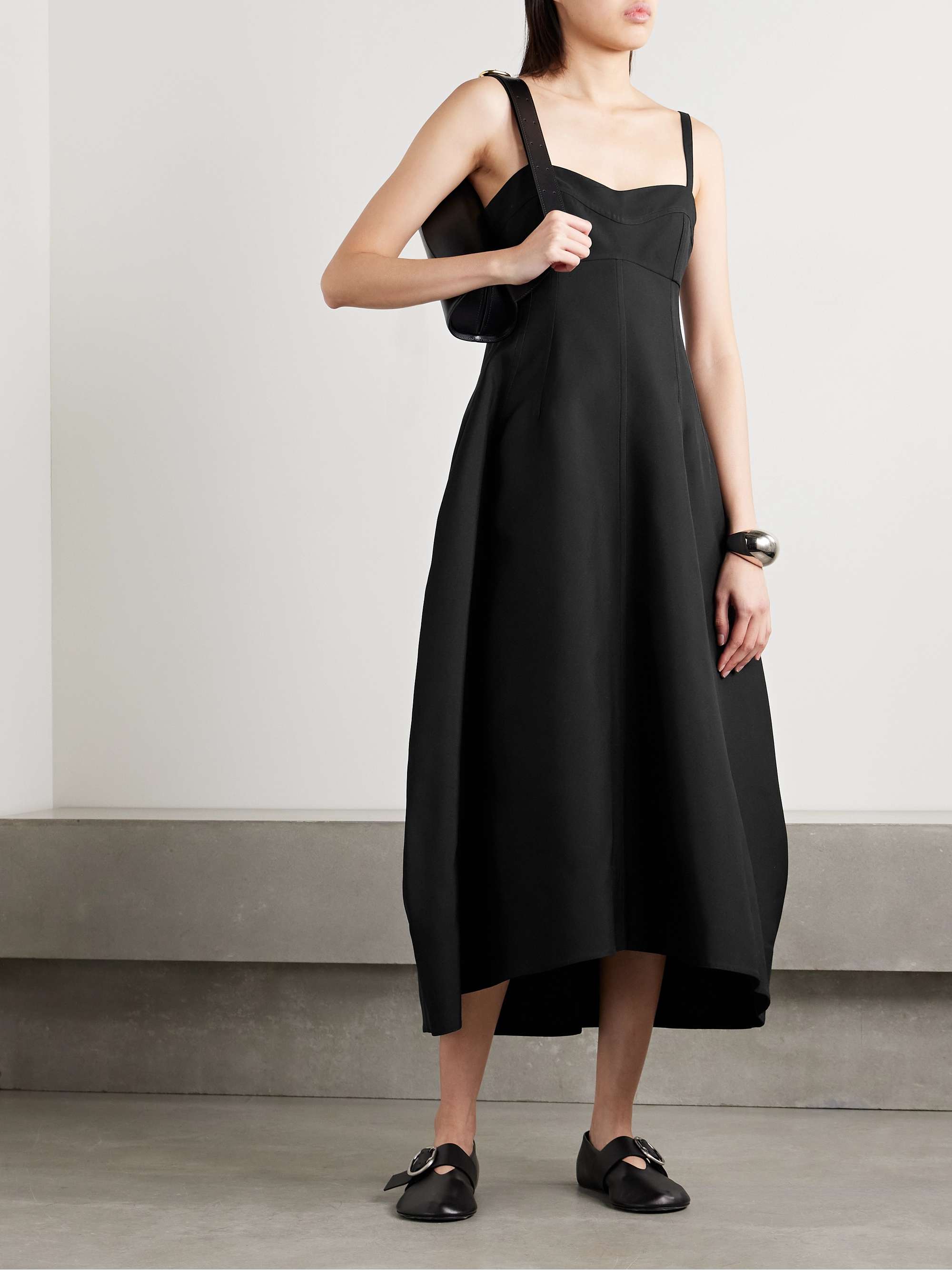 Twill midi dress view