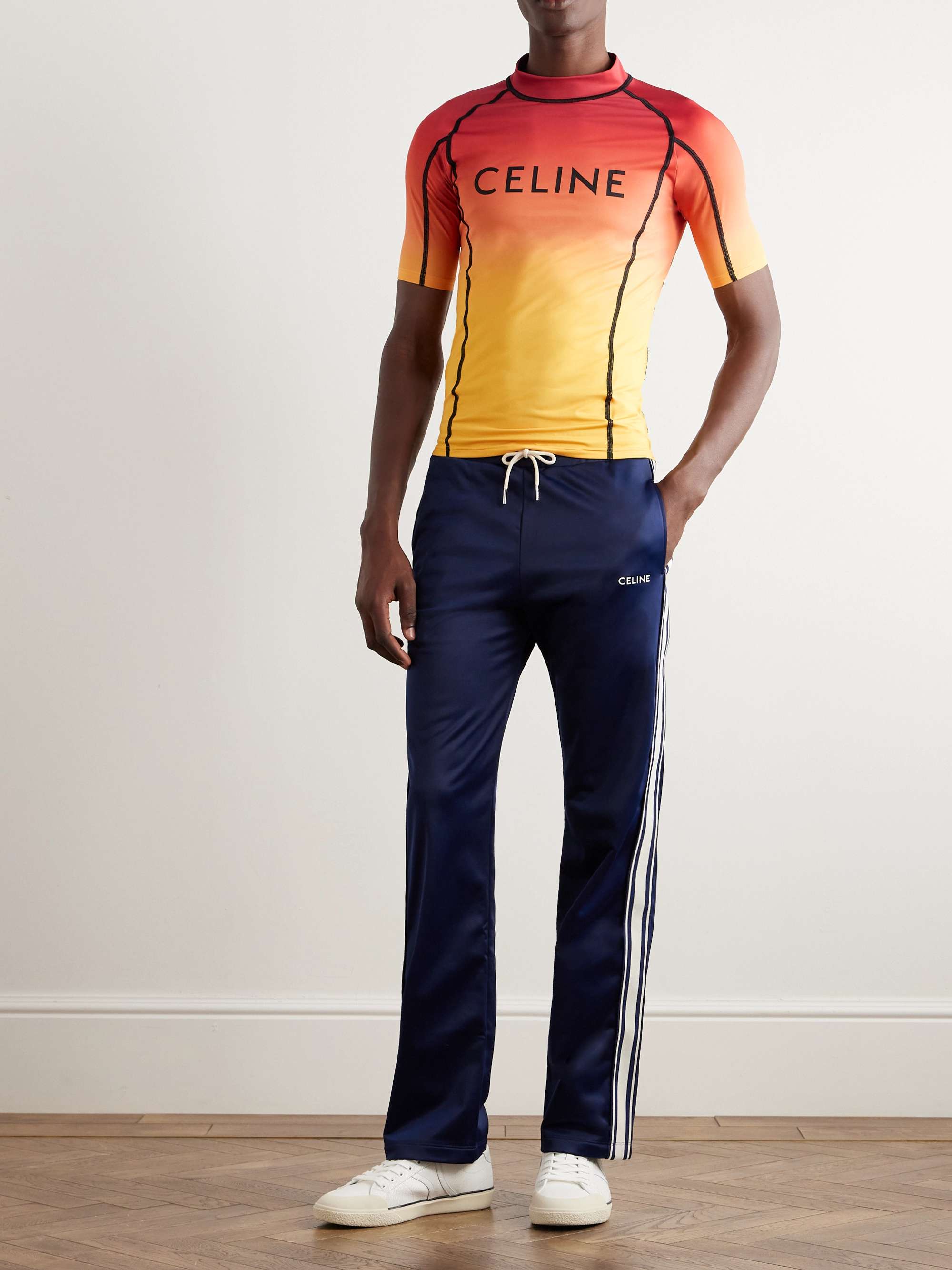 Logo-Print Dégradé Stretch-Jersey T-Shirt view