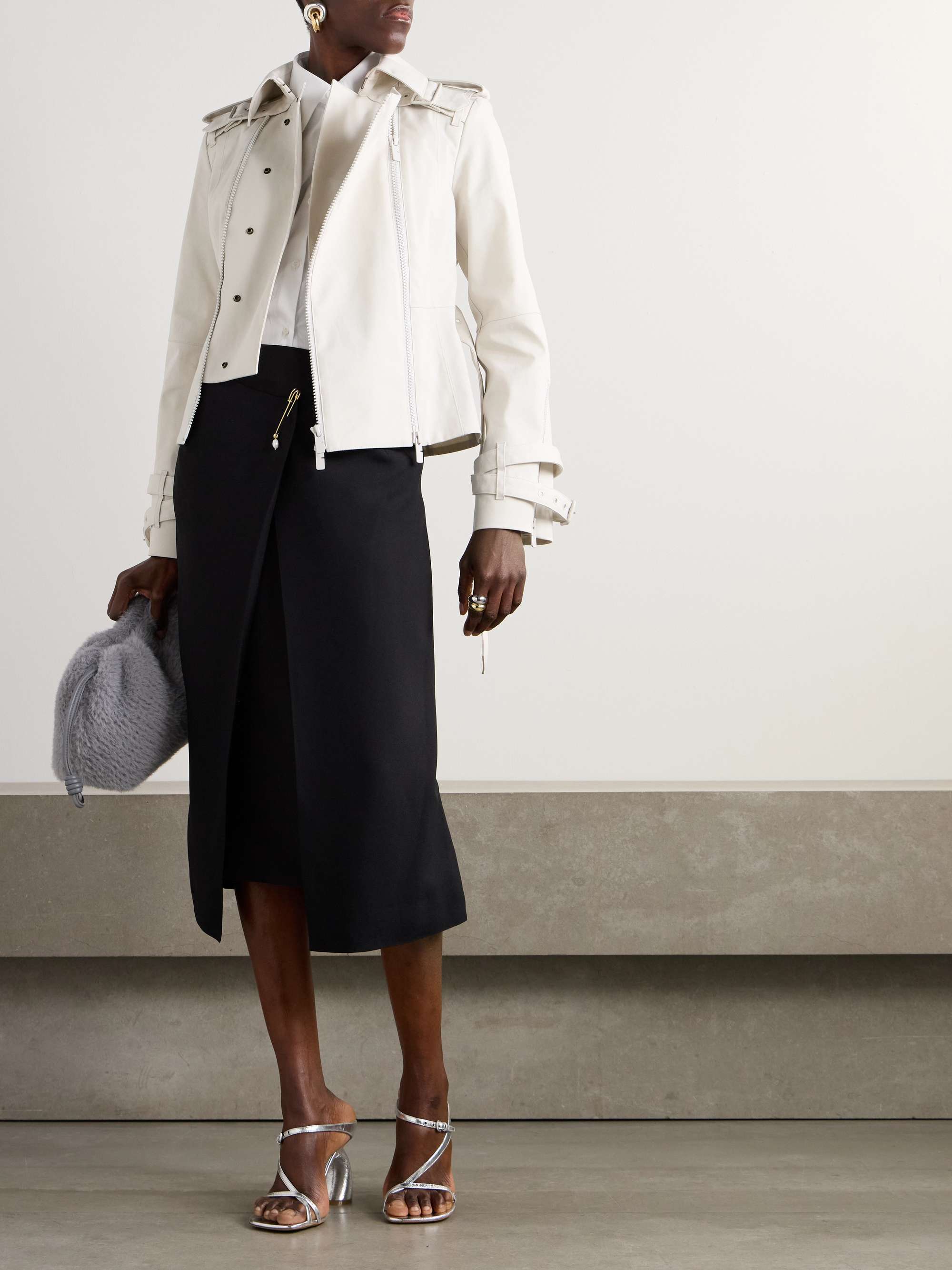 Belted cotton-canvas jacket view