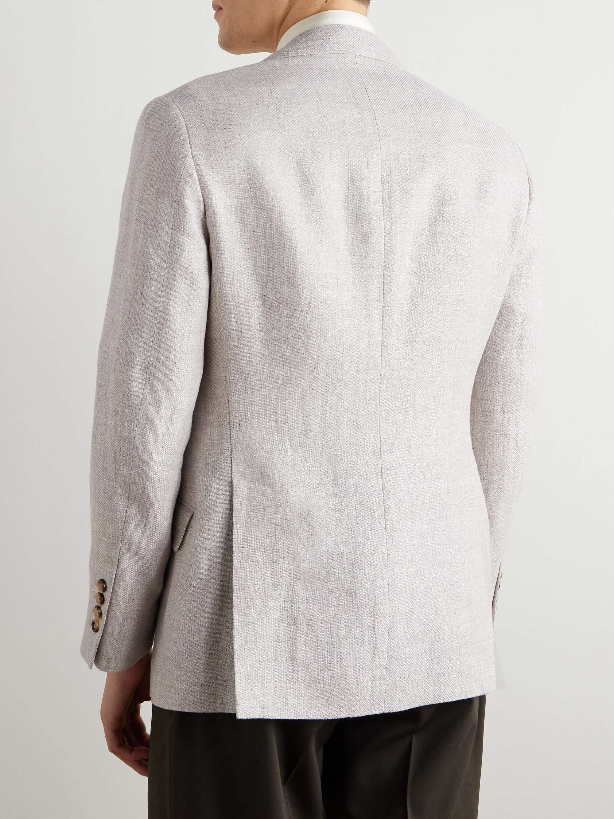 Linen, Wool and Silk-Blend Blazer view