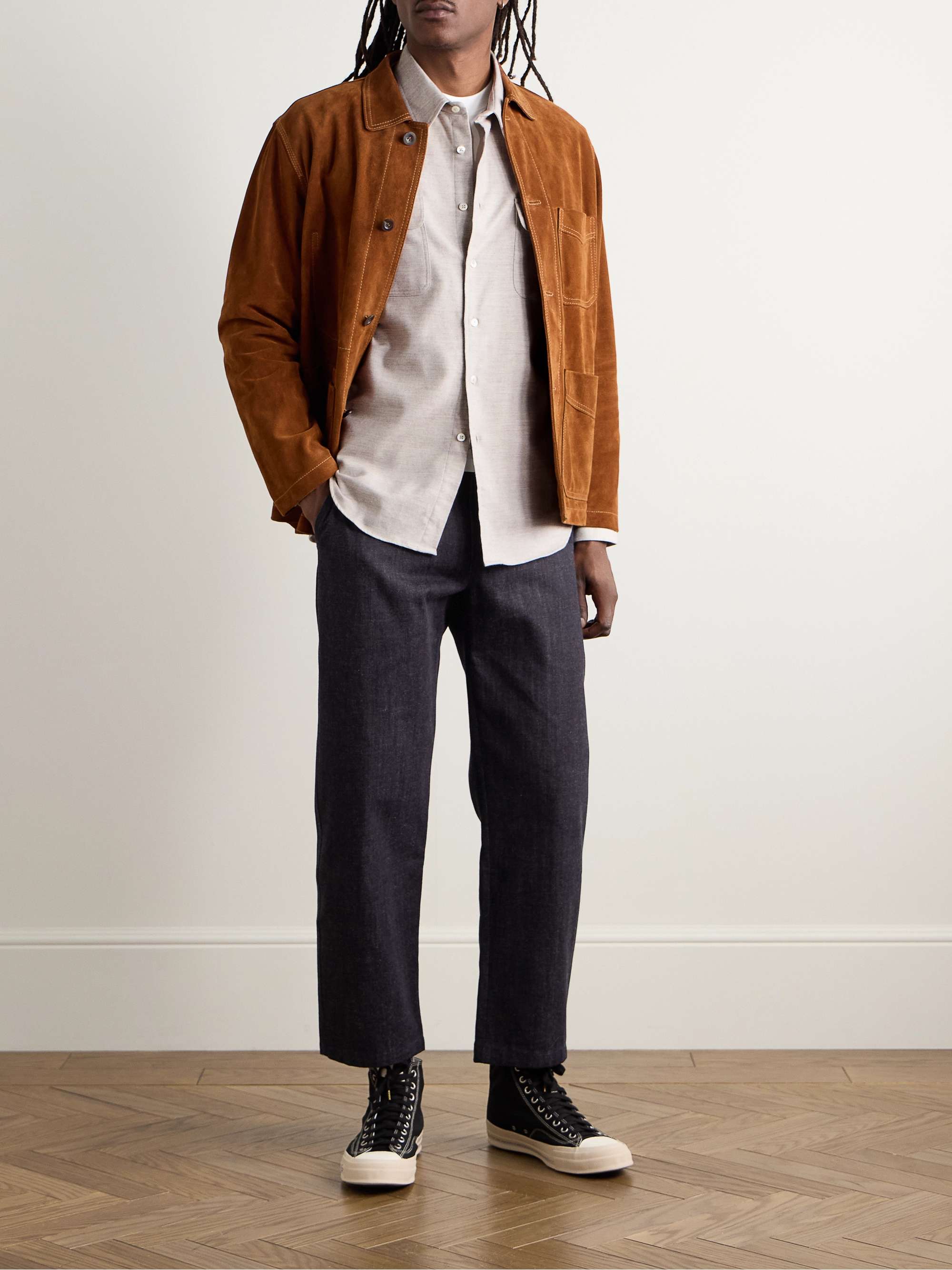 Cotton and Yak-Blend Twill Shirt view