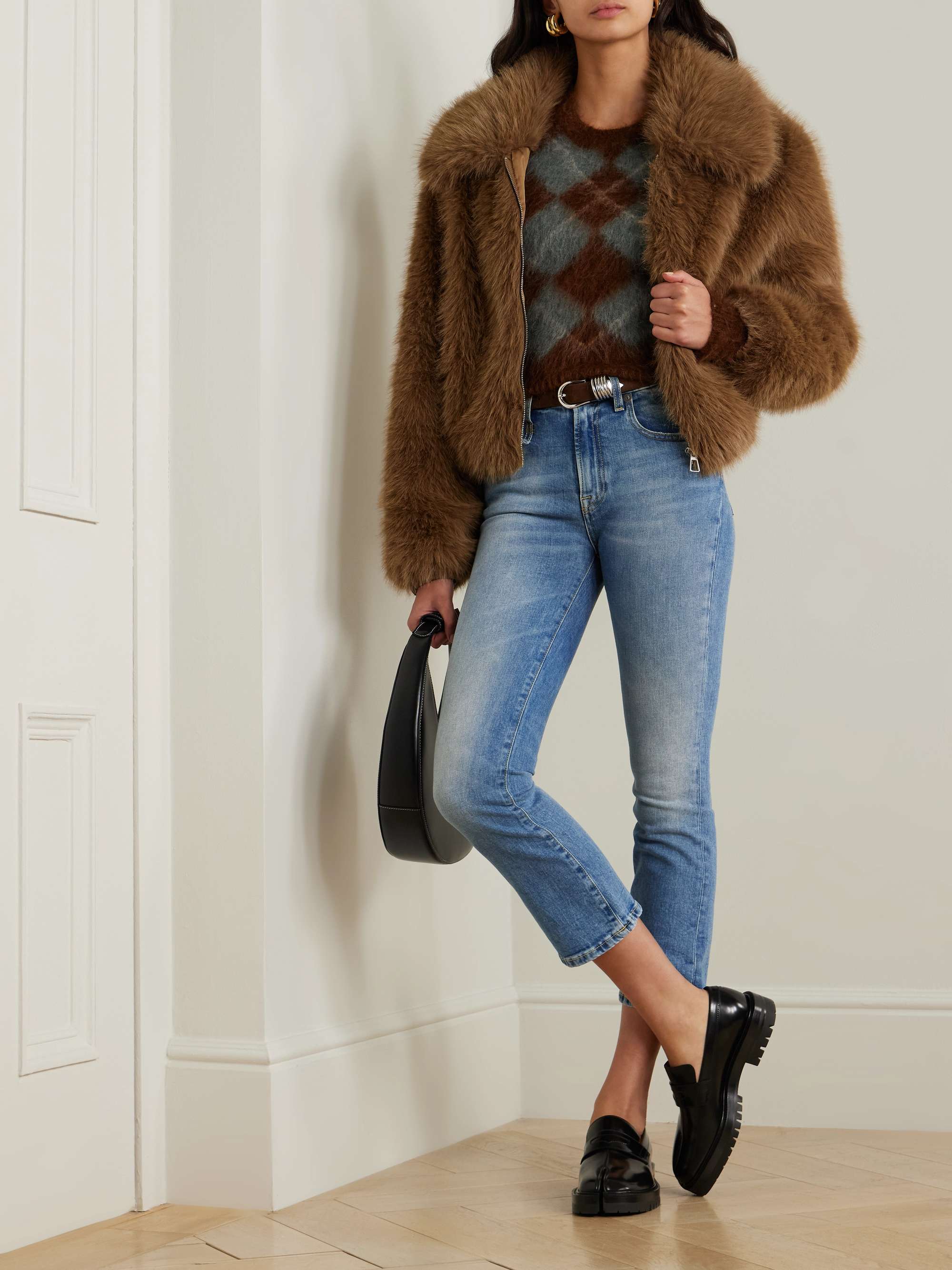 Kick Fit cropped mid-rise flared jeans view