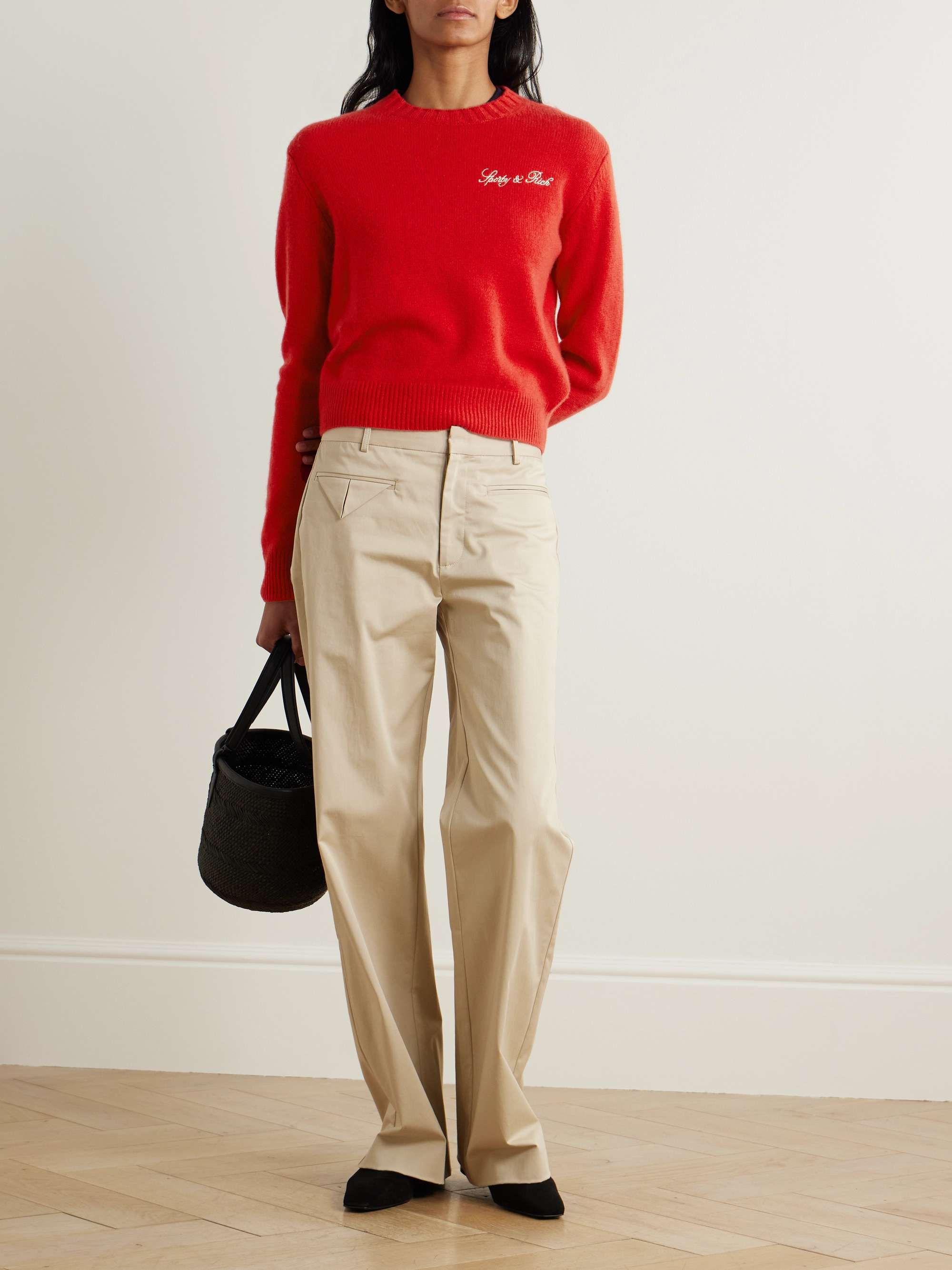 Vendome embroidered cashmere and wool-blend sweater view