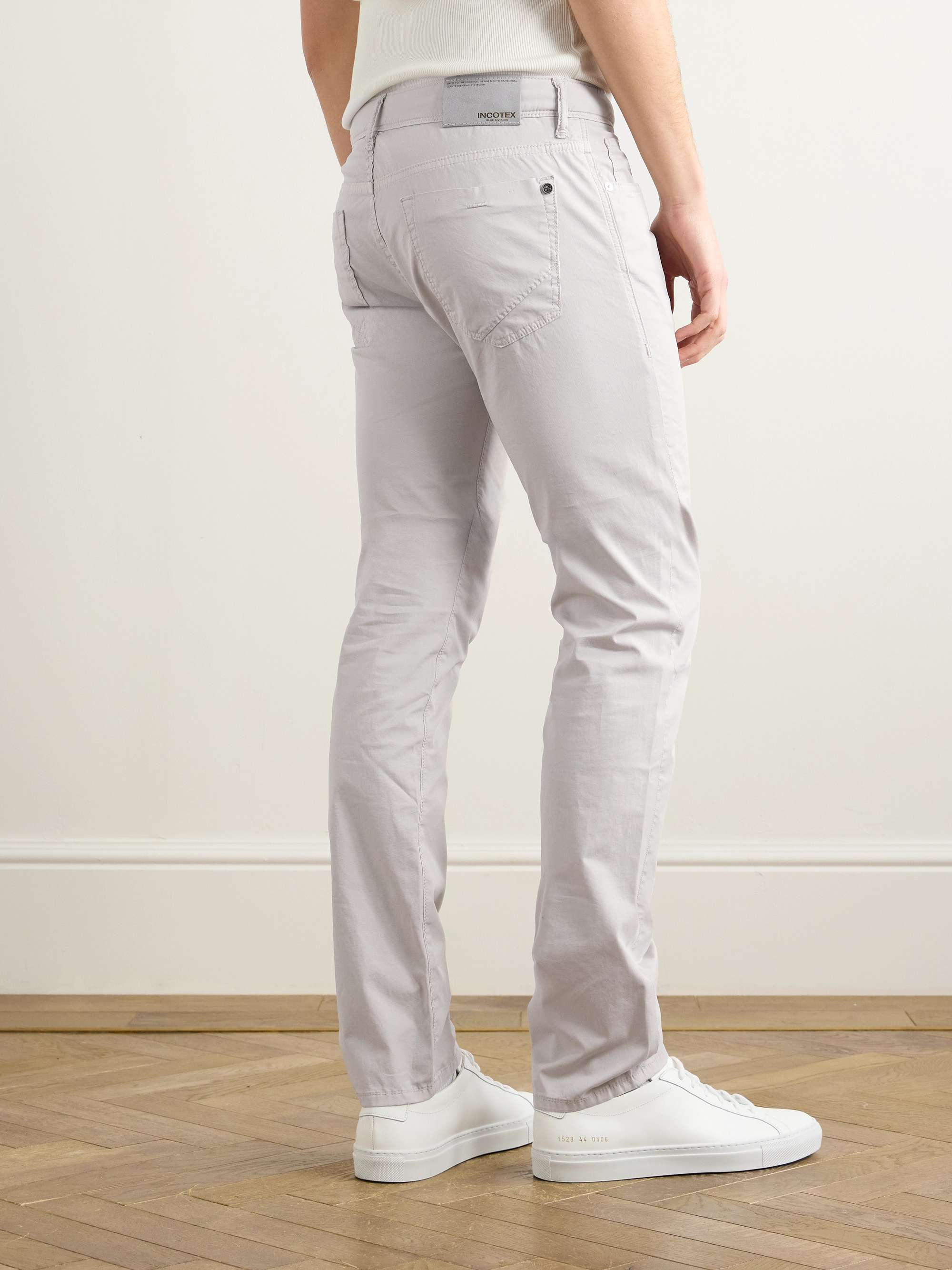 Blue Division Slim-Fit Stretch-Cotton Twill Trousers view