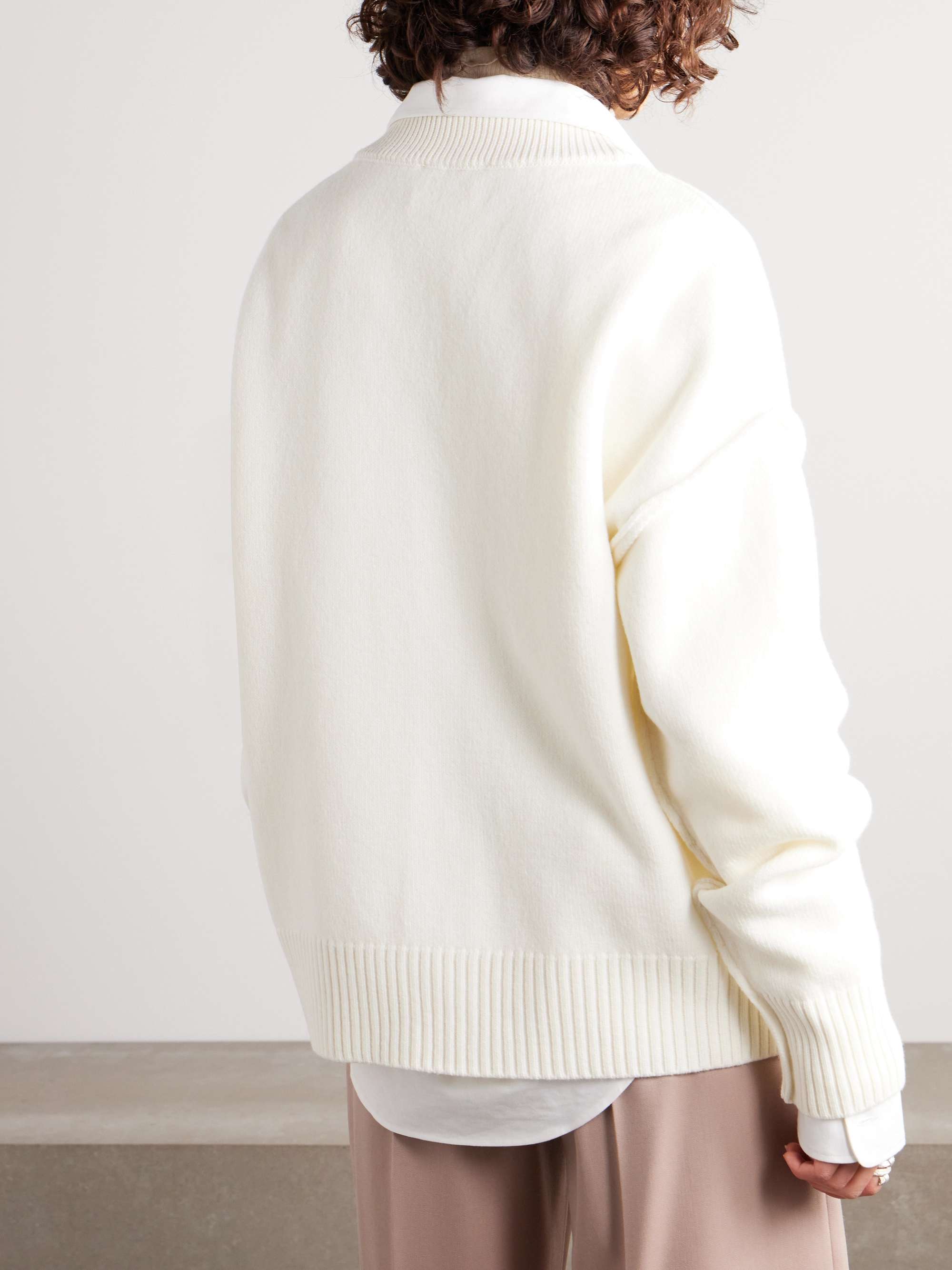 ADC intarsia merino wool cardigan view