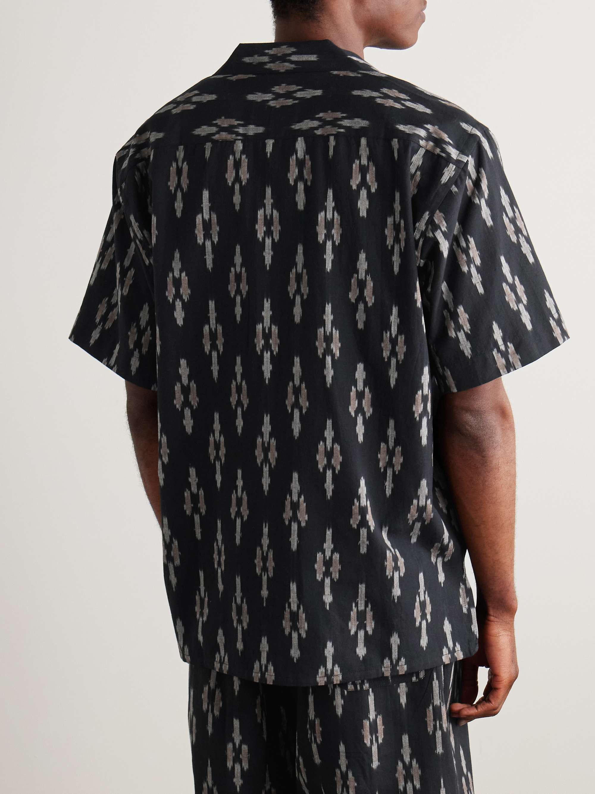 Pedro Camp-Collar Printed Cotton Shirt view