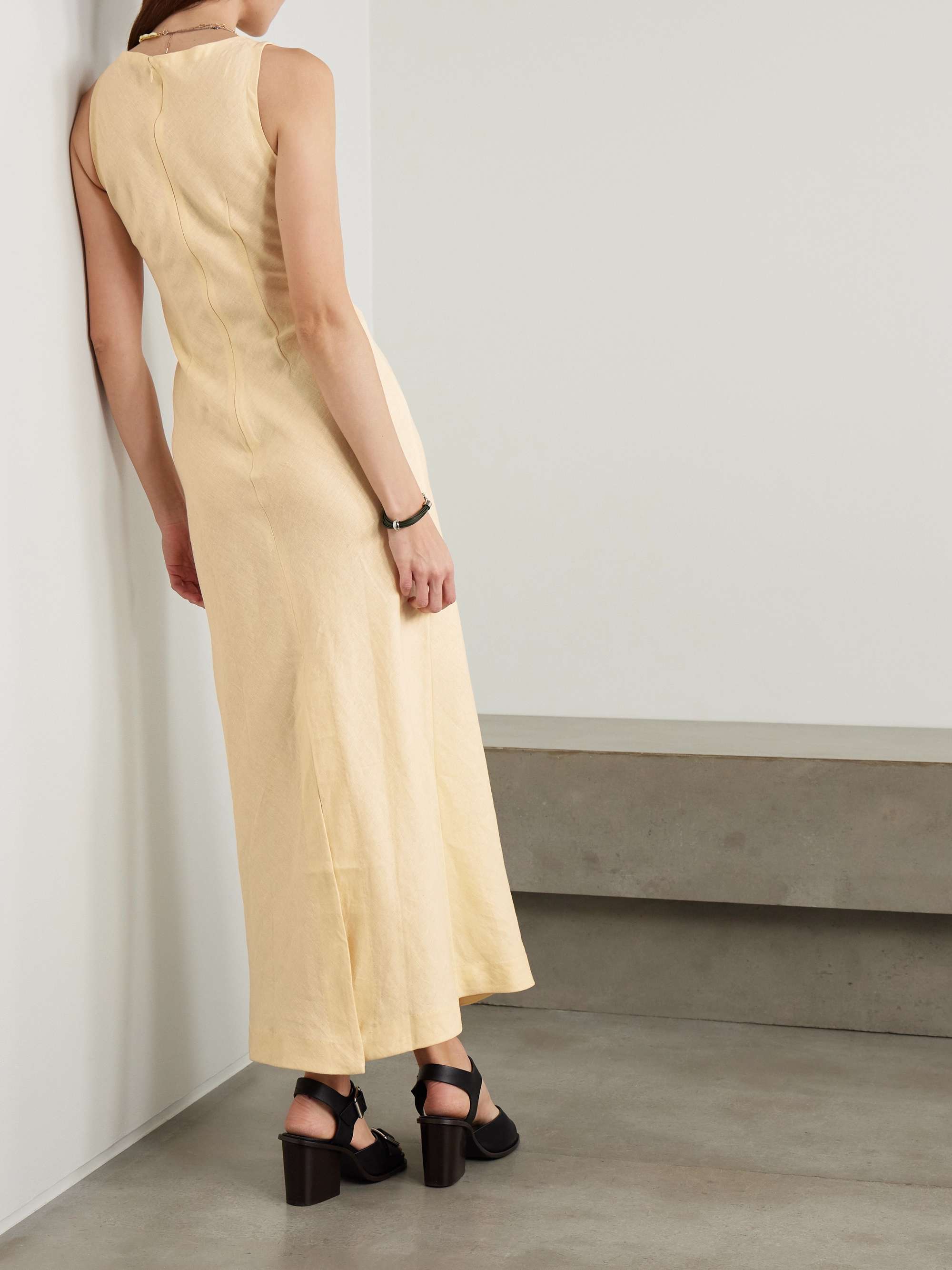Lydie linen maxi dress view