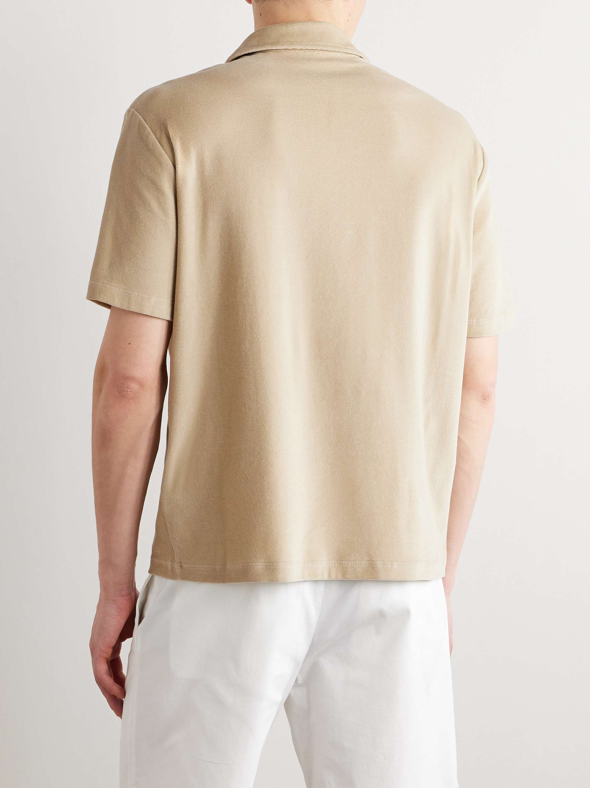 Tsubaki Cotton and Silk-Blend Chenille Polo Shirt view