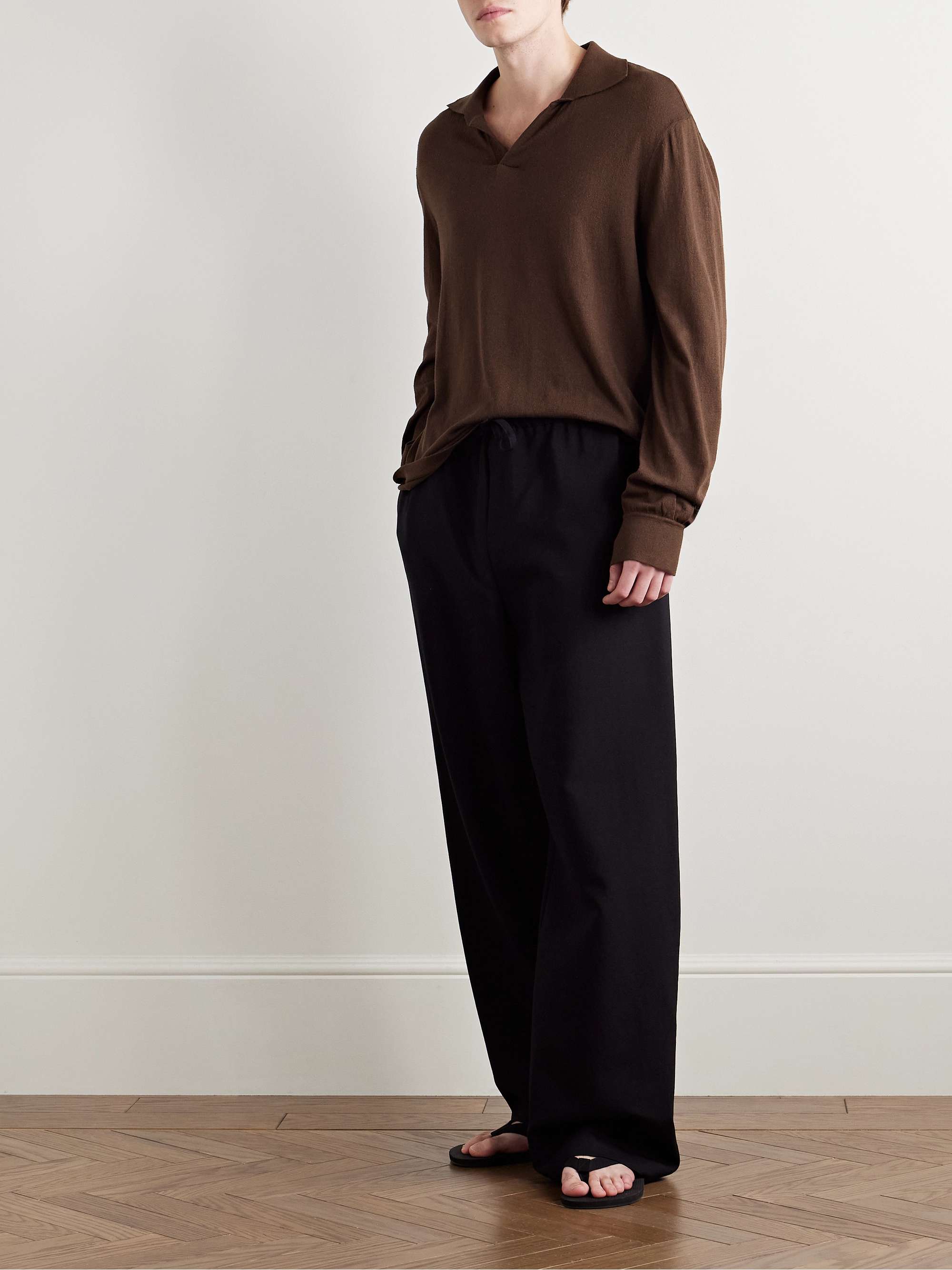 Stafford Silk-Jersey Polo Shirt view