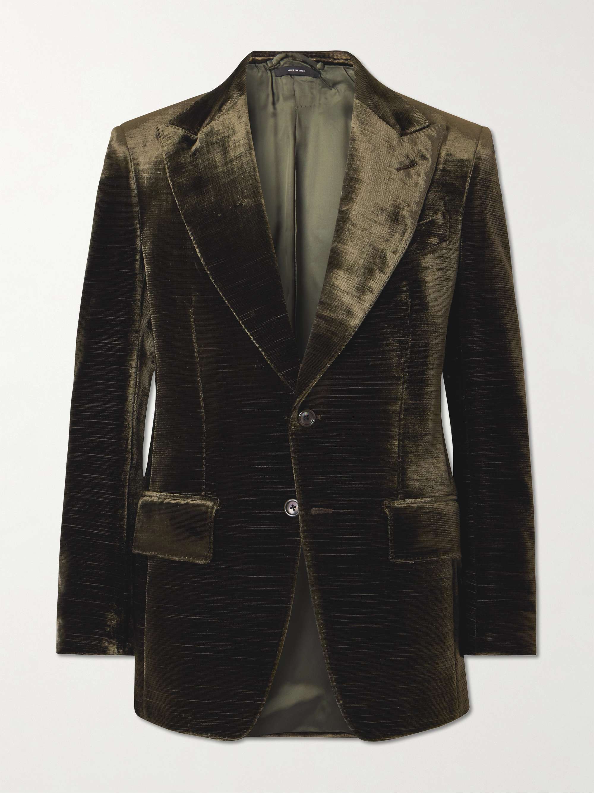 Atticus Slim-Fit Cotton-Velvet Blazer view
