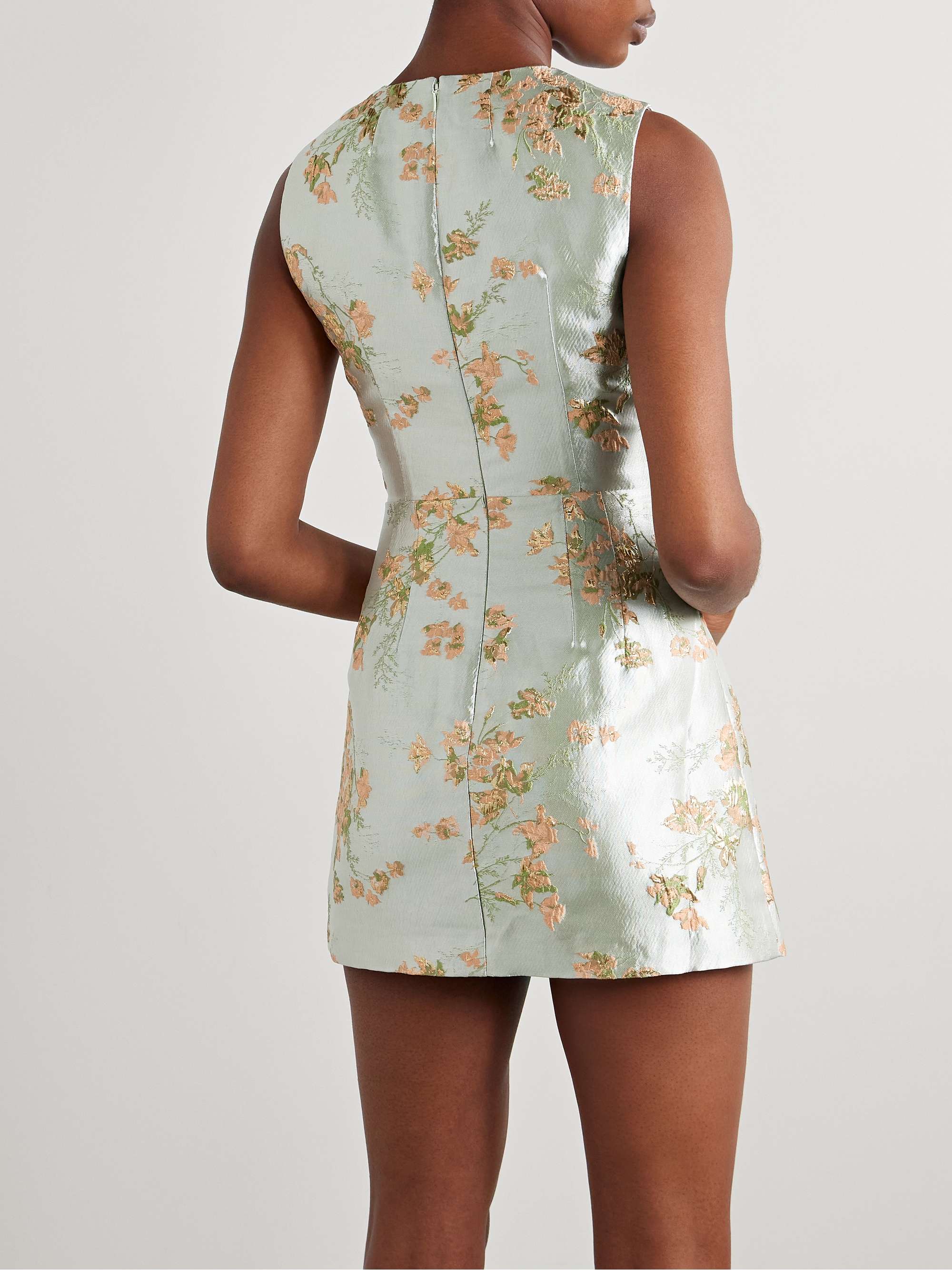 Garden metallic brocade mini dress view