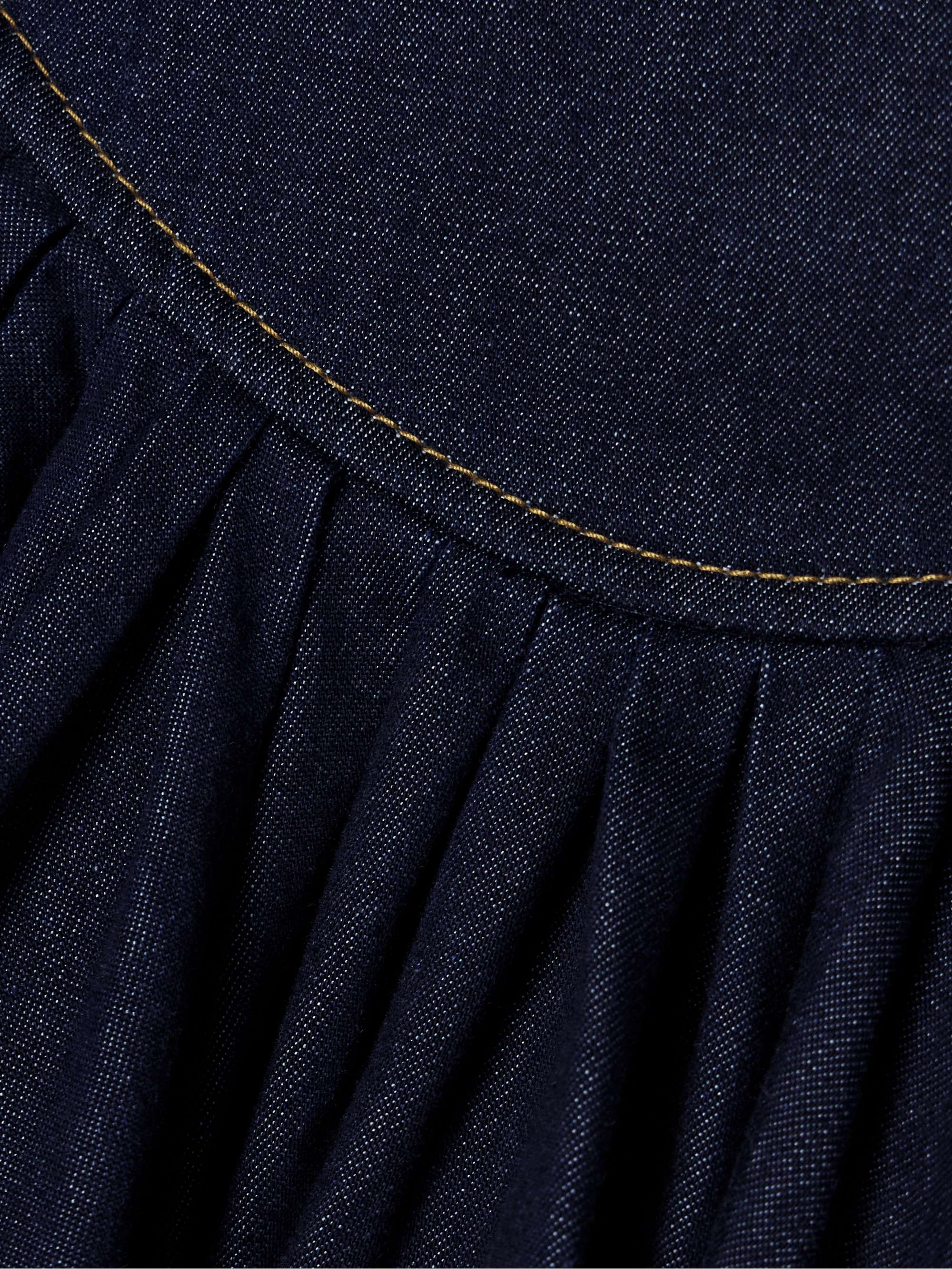 Crush gathered denim mini dress view
