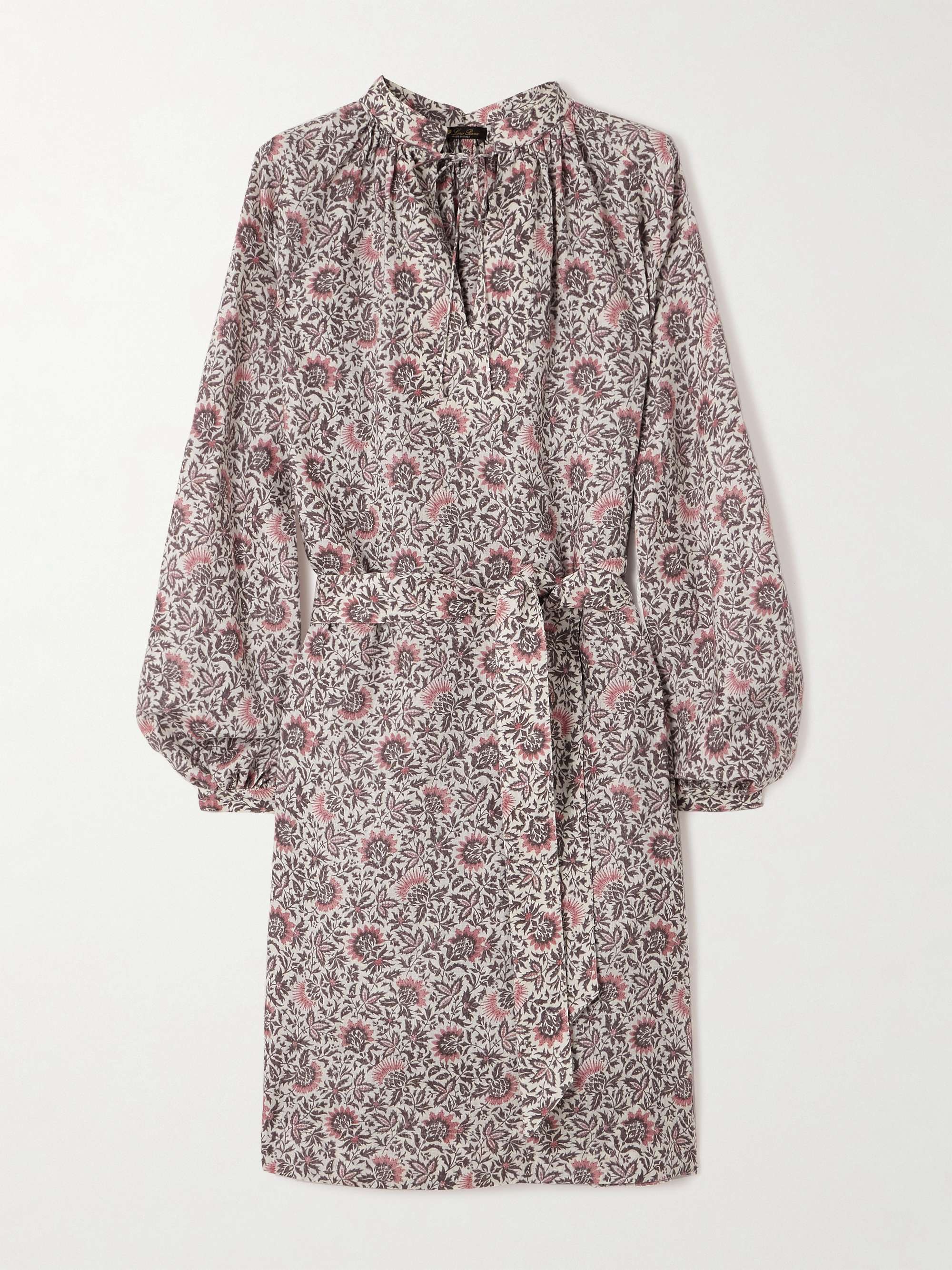 Billie belted floral-print linen-twill mini dress view