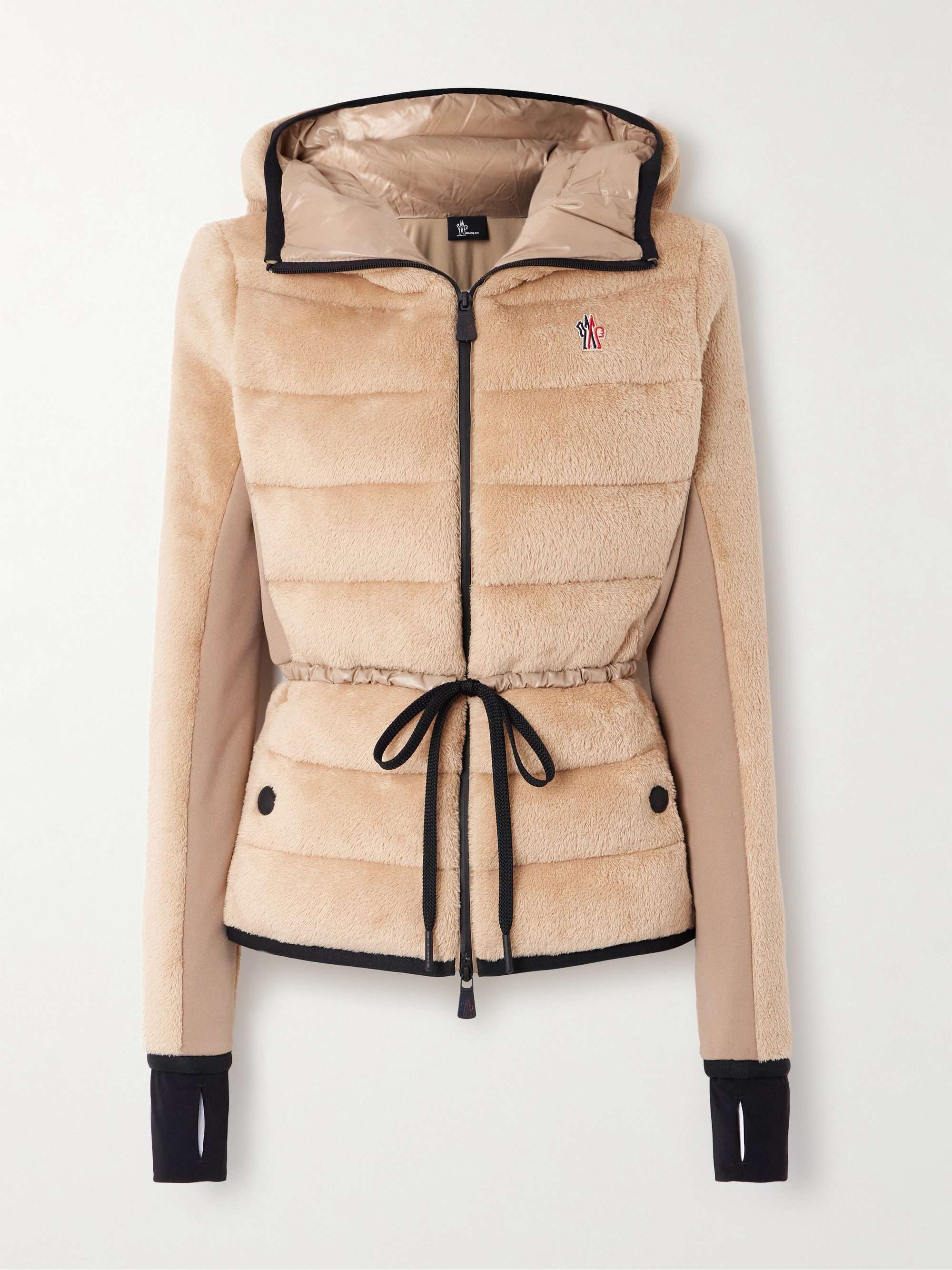 Fleece quilted hooded jacket view