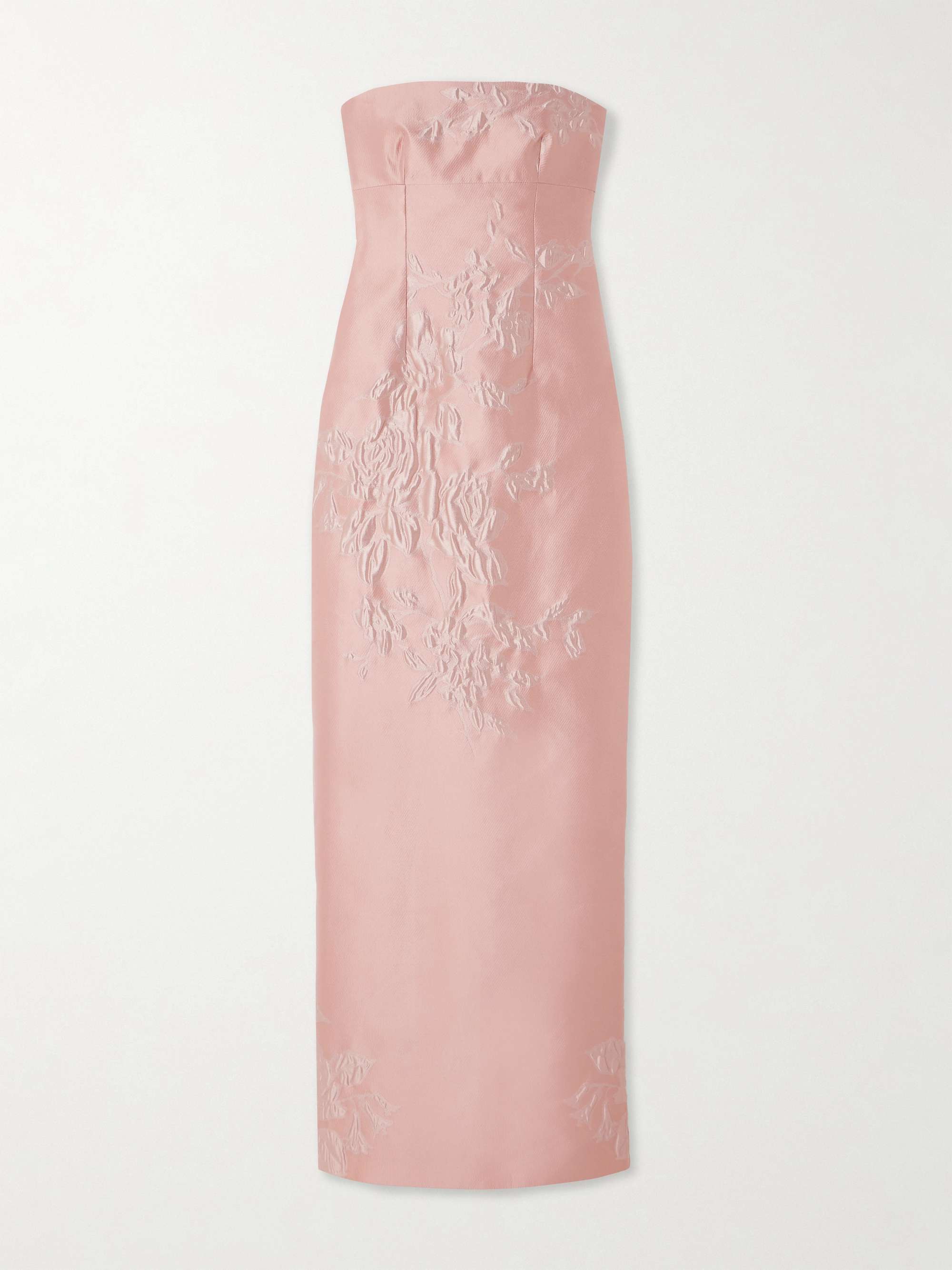 Ximena strapless floral cloqué maxi dress view