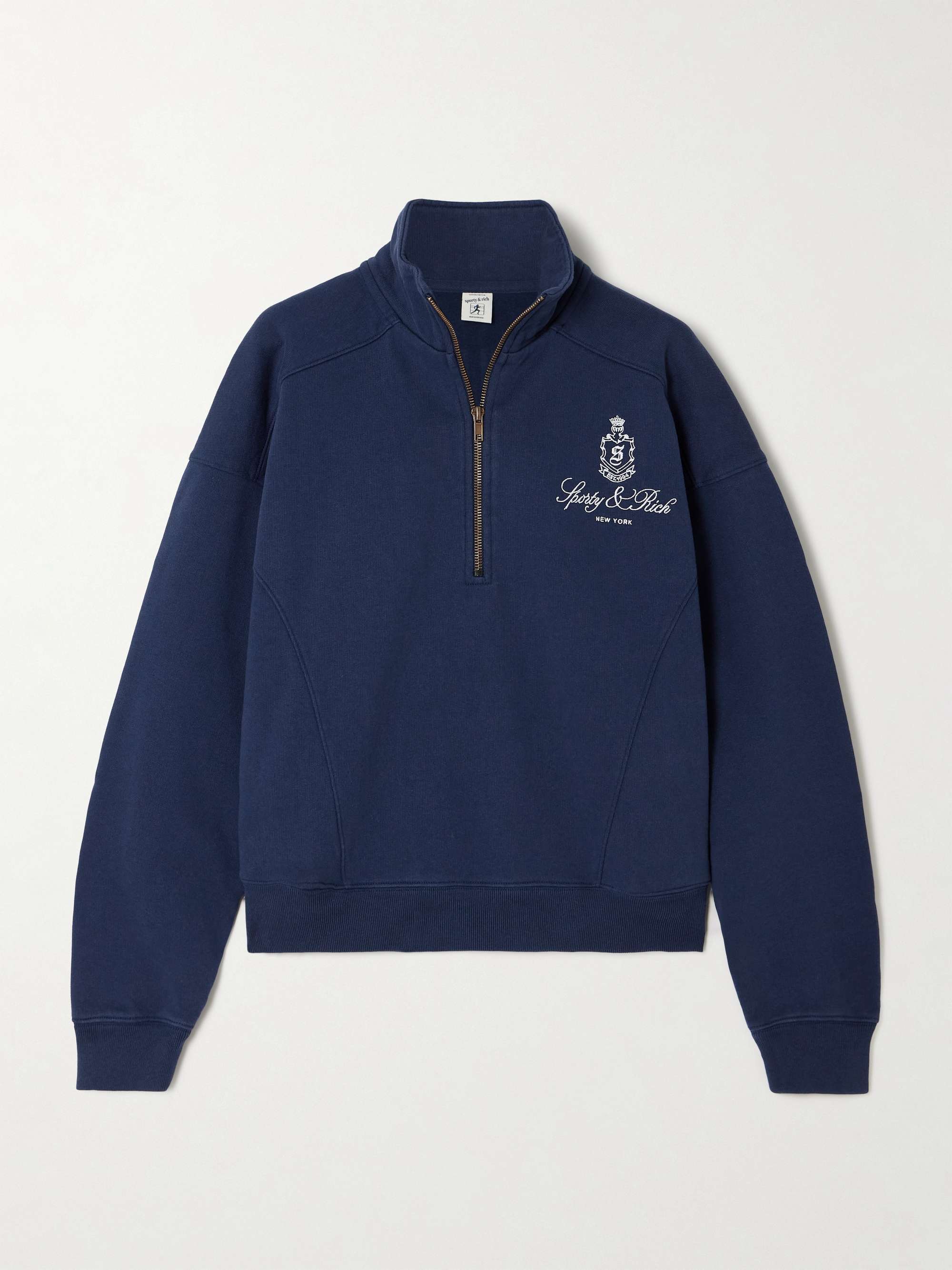 Vendome embroidered cotton-jersey sweatshirt view