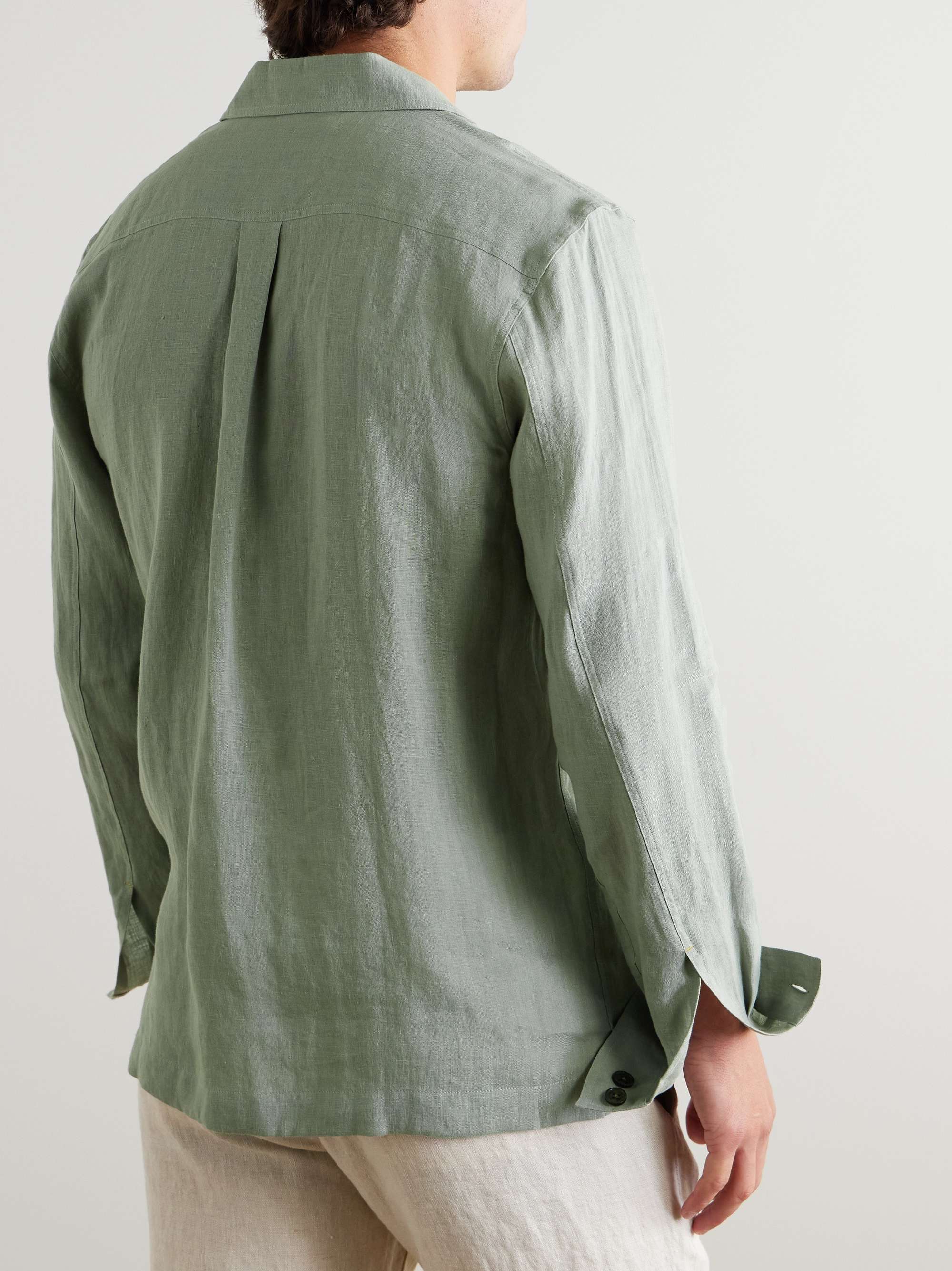 + 007 Maitan Camp-Collar Linen Shirt view