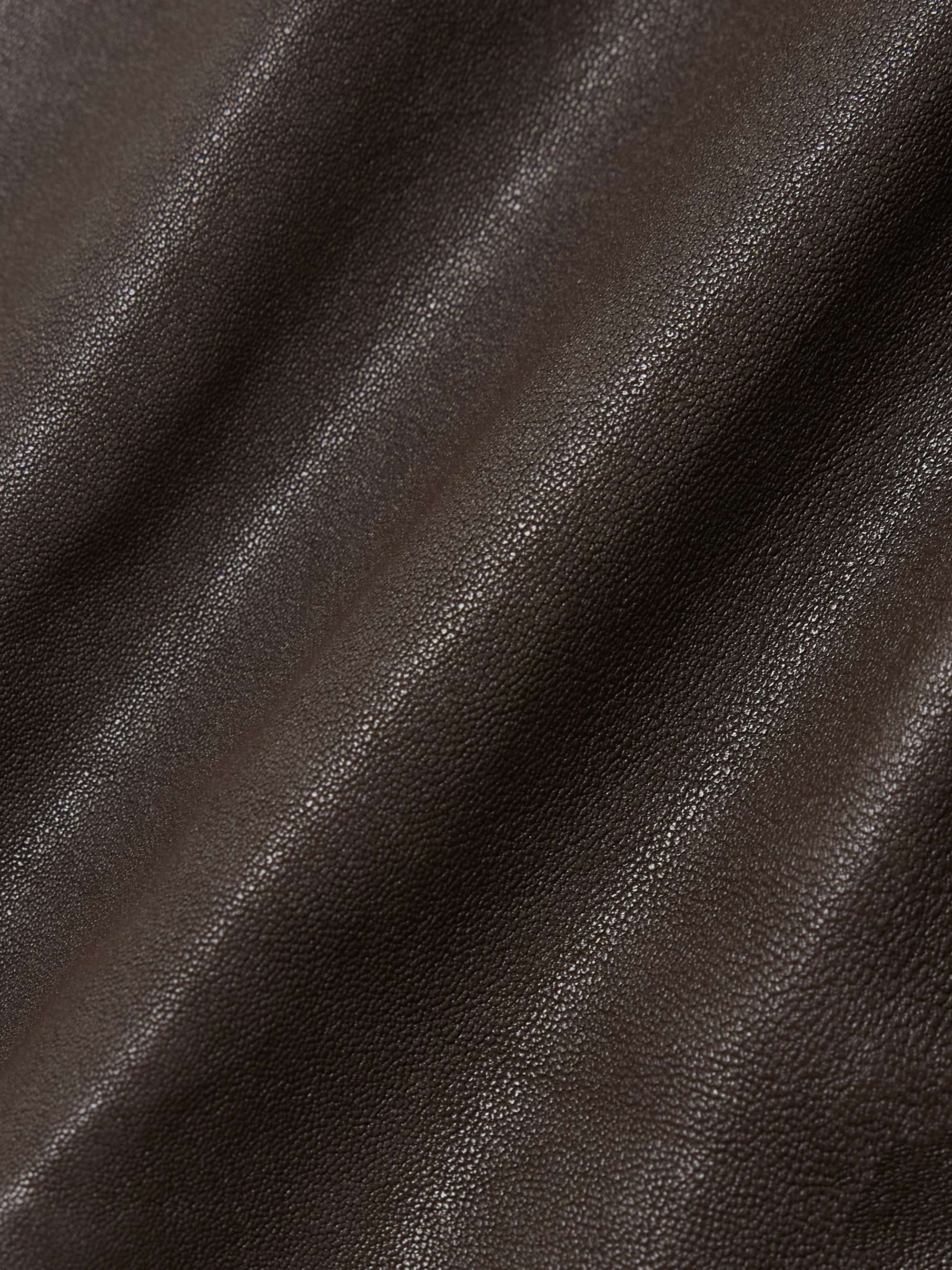 Leather slim-leg pants view