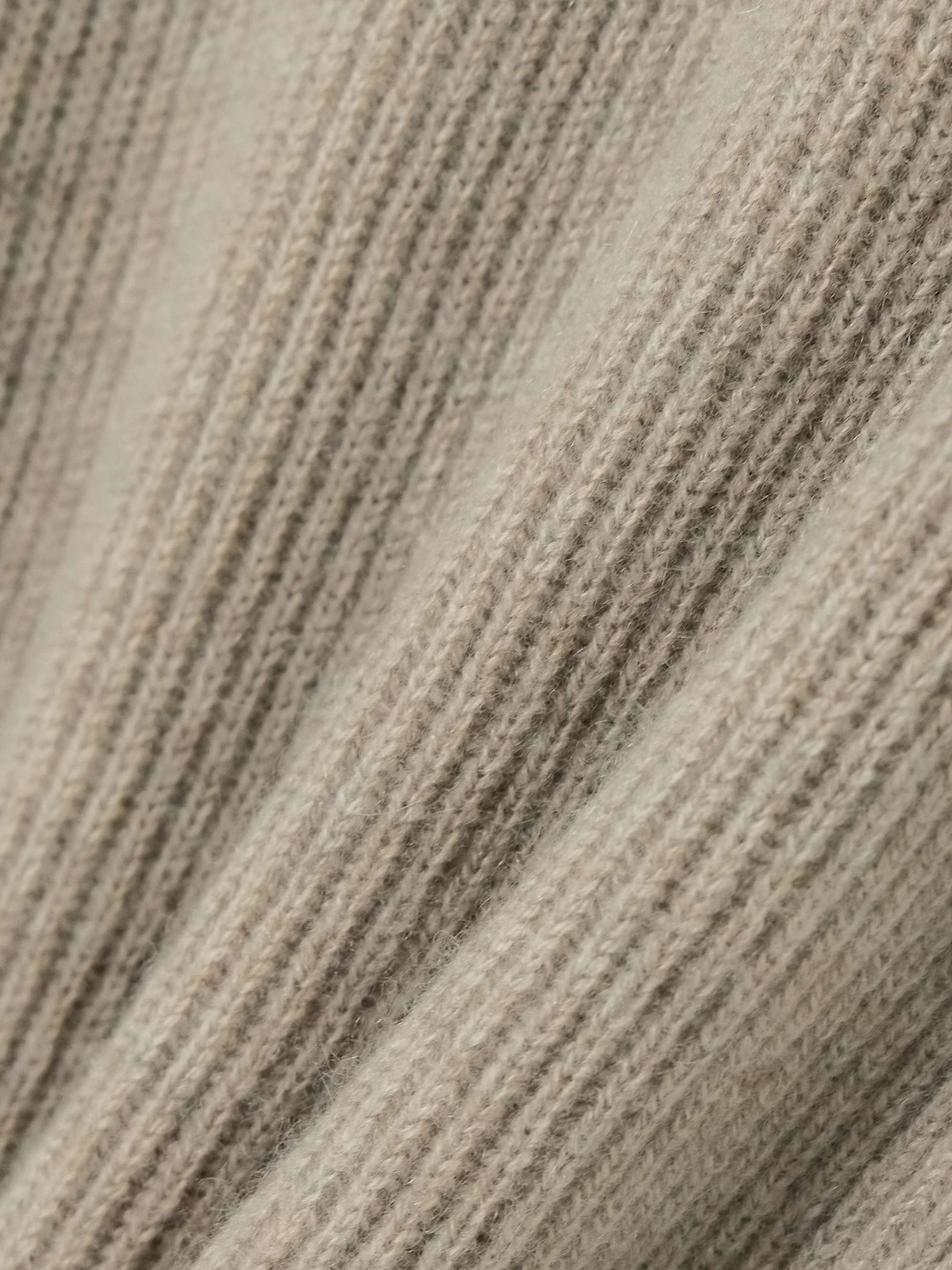 Darford ribbed cashmere tapered track pants view