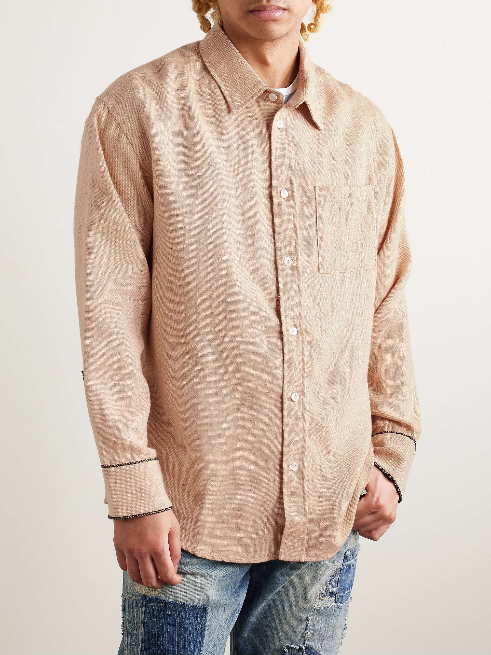 Linen, Wool, Silk and Cashmere-Blend Shirt view