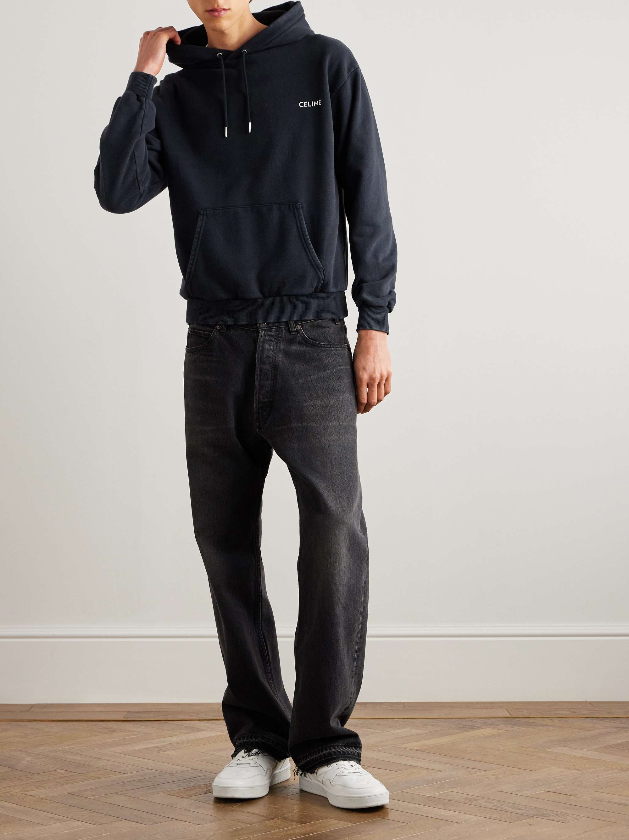 Logo-Print Cotton-Jersey Hoodie view