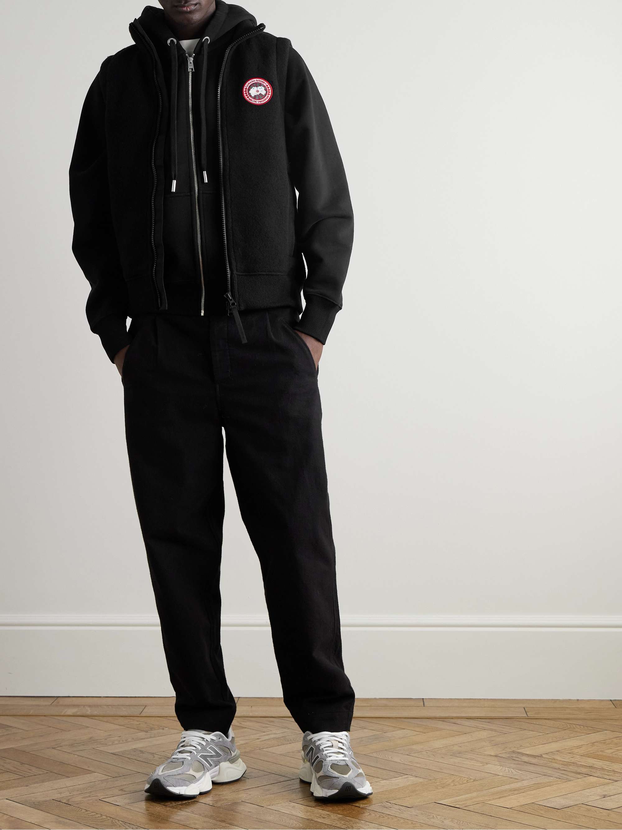 Mersey Logo-Appliquéd Recycled Wool-Blend Fleece Gilet view