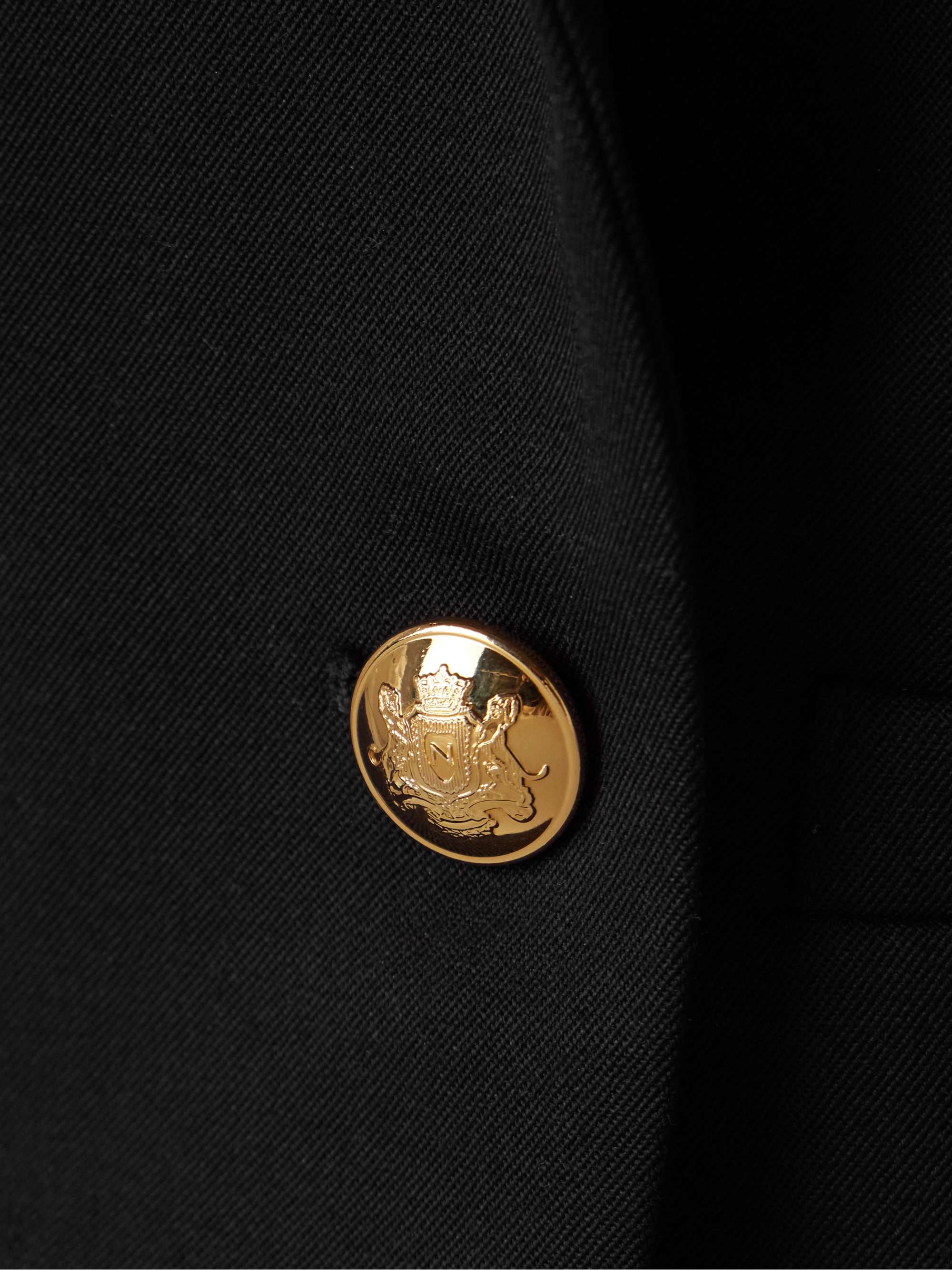 Beauregard cropped double-breasted wool-twill blazer view
