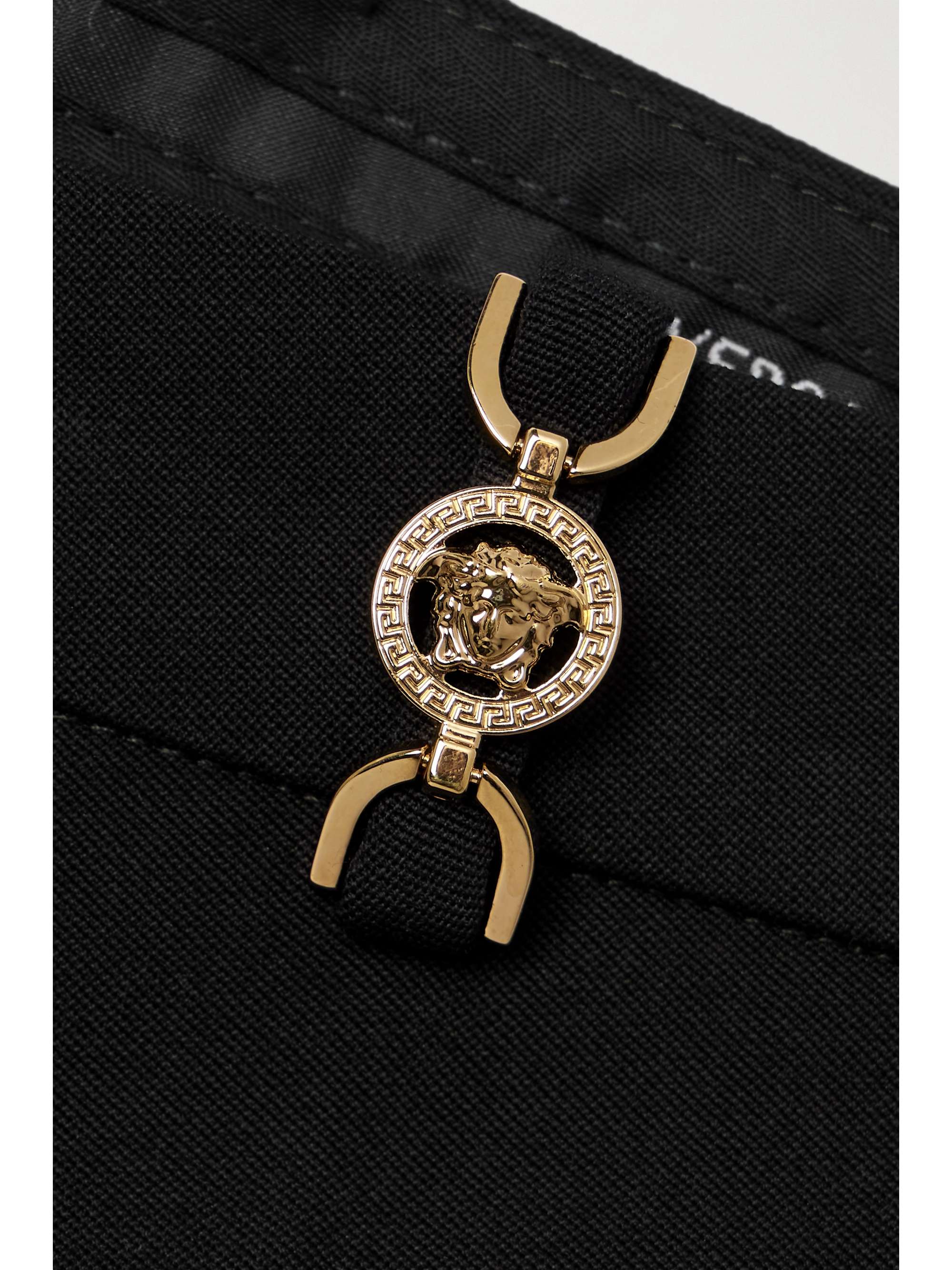 Icons embellished wool-blend flared pants view