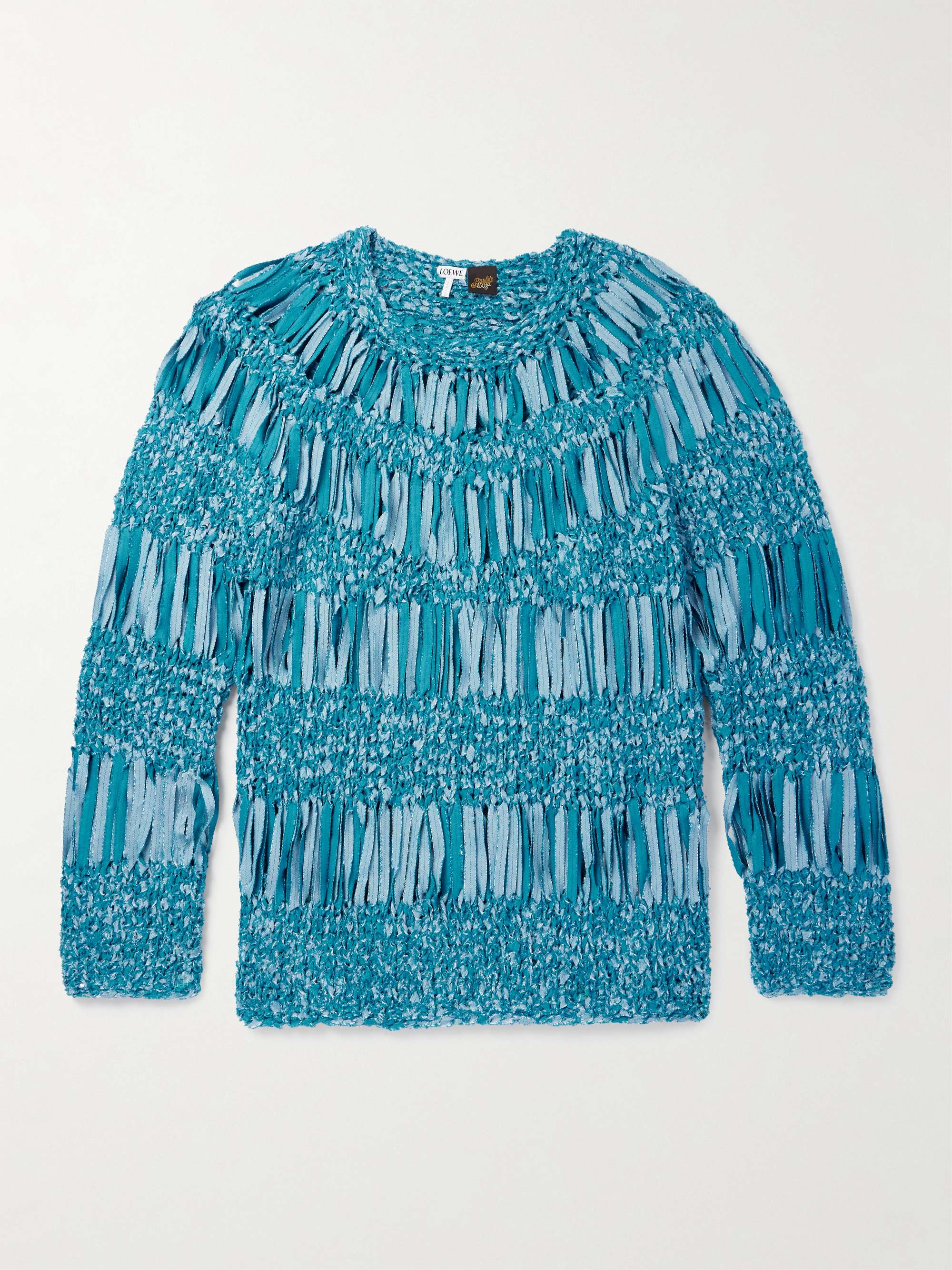 + Paula's Ibiza Open-Knit Textured Cotton-Blend Sweater view