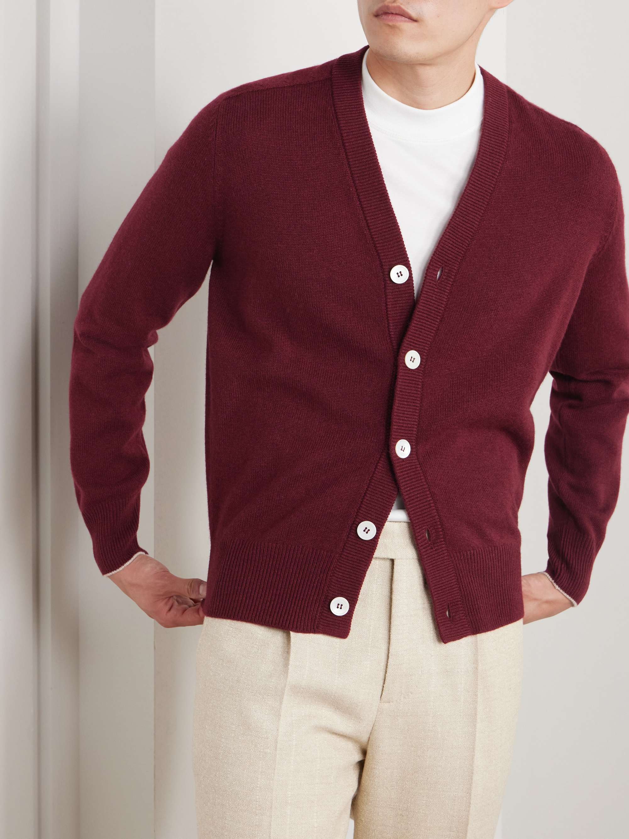 Slim-Fit Cashmere Cardigan view
